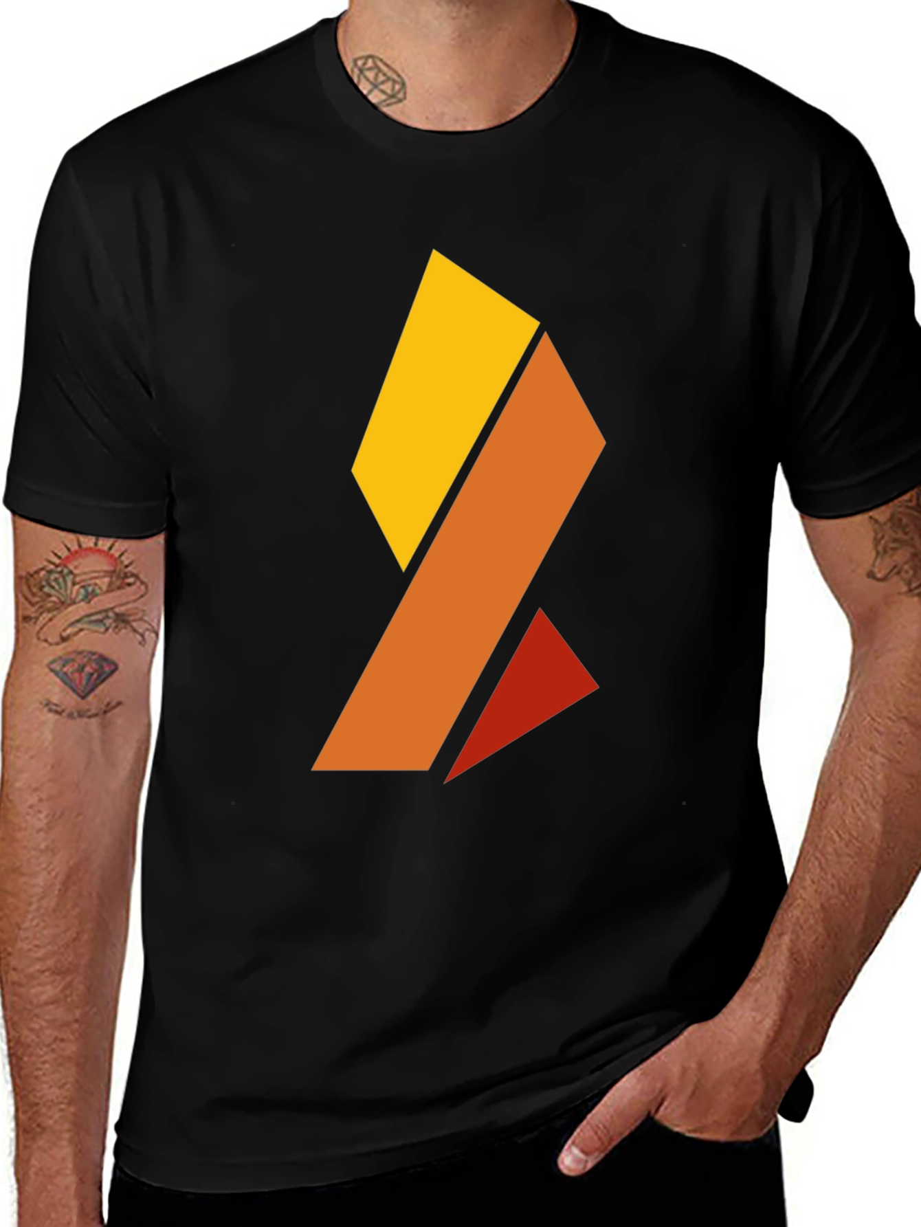 Variant 28 of Geometric Black T-Shirt
