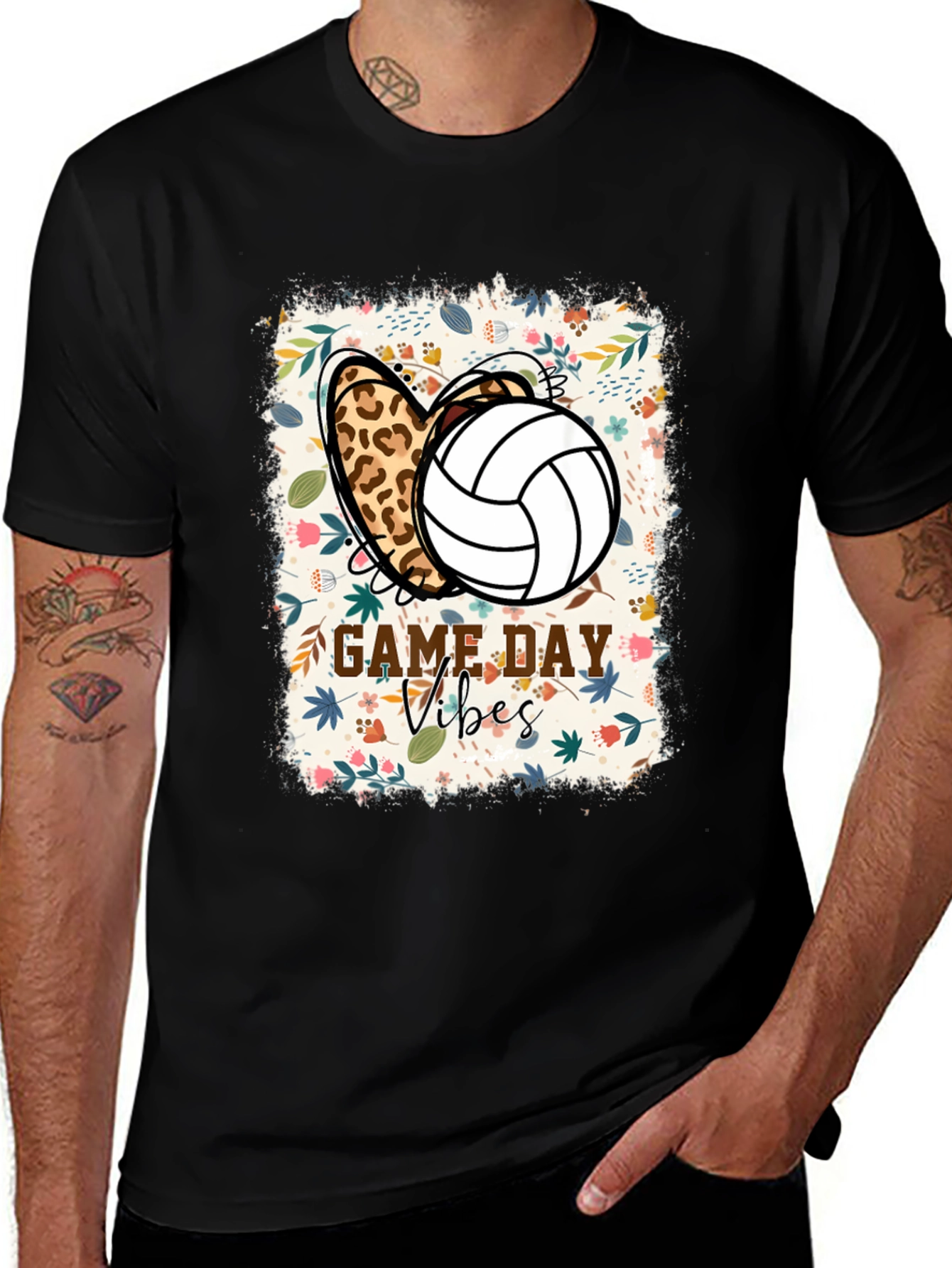 Variant 27 of Game Day Vibes Volleyball Graphic Tee