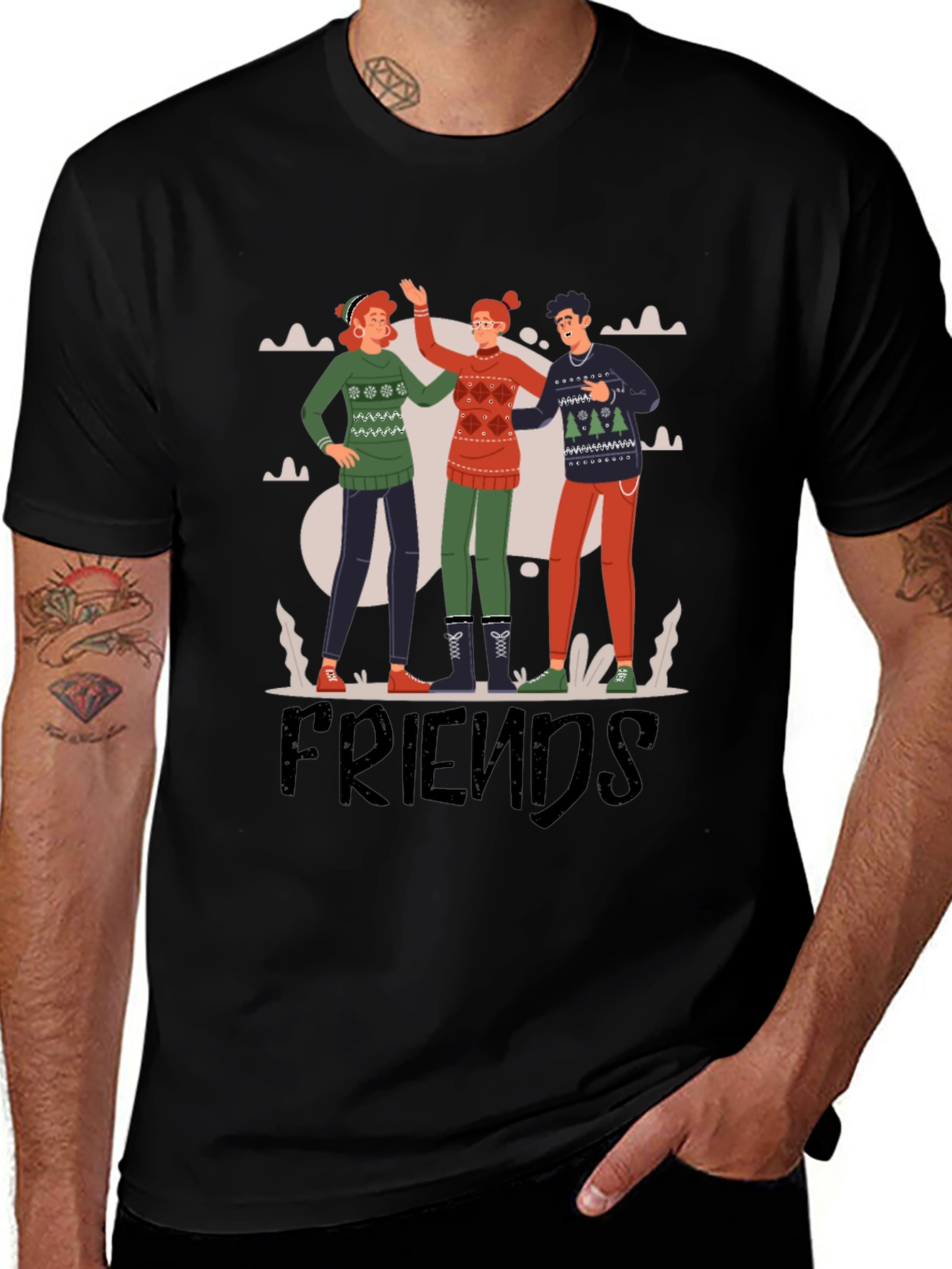 Variant 17 of Friends Graphic Tee - Crew Neck Casual Shirt