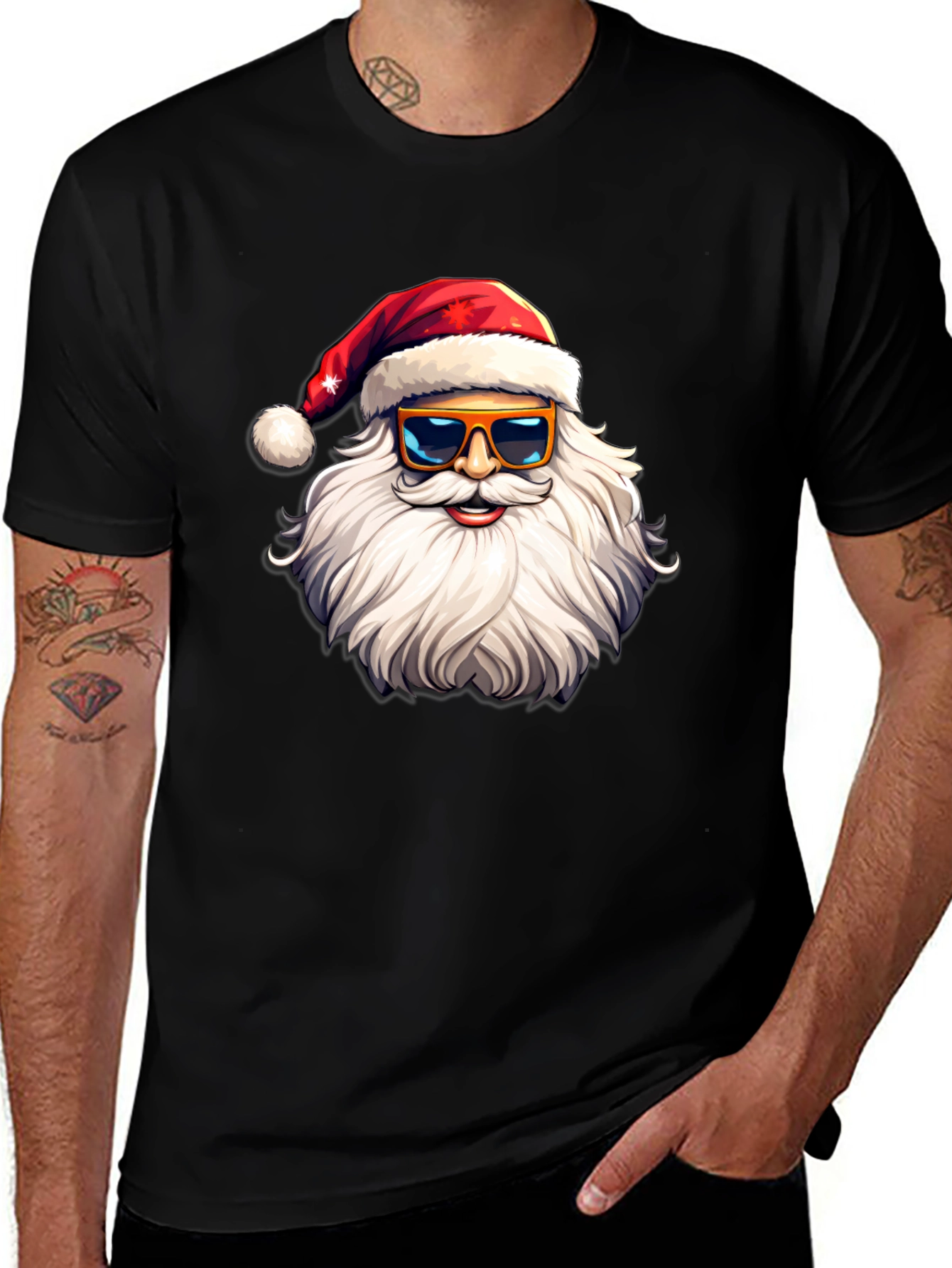 Cool Santa Graphic Tee - Holiday Cheer