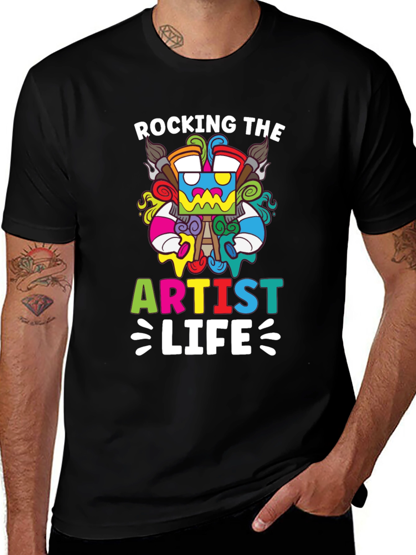 Variant 19 of Rocking The Artist Life Black T-Shirt