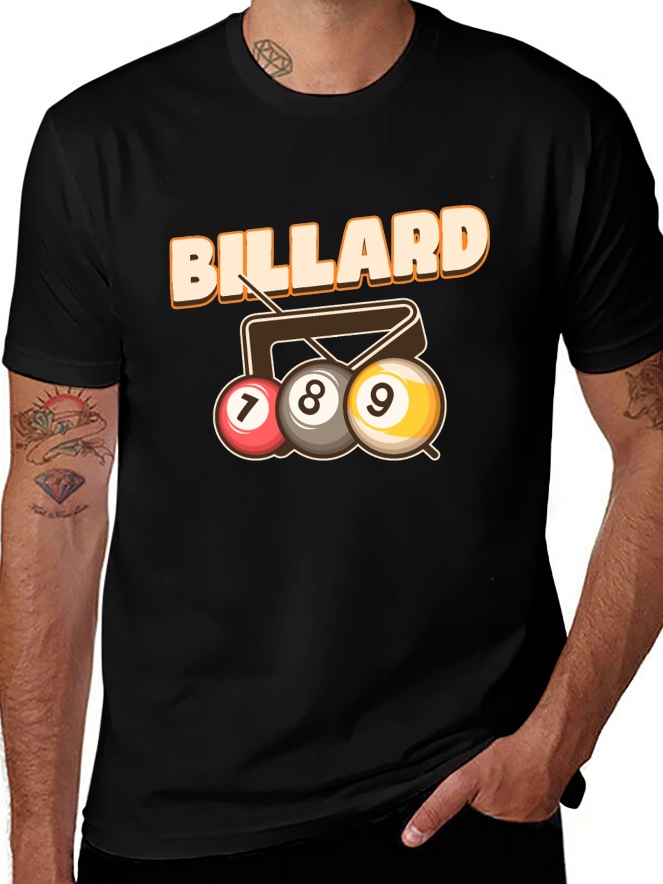 Variant 27 of Billiard T-Shirt - 7, 8, 9 Ball Design