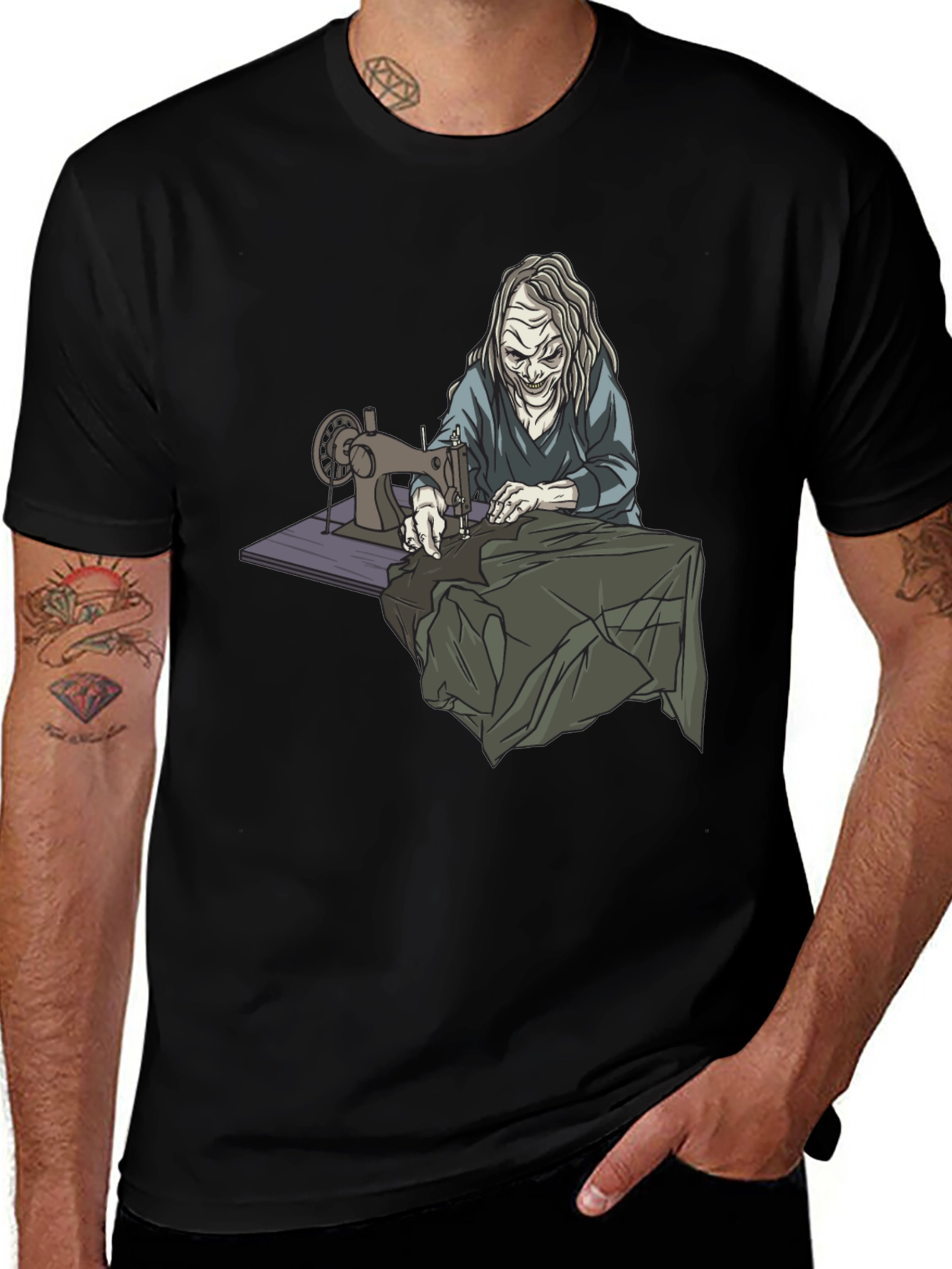 Variant 8 of Creepy Seamstress Graphic T-Shirt