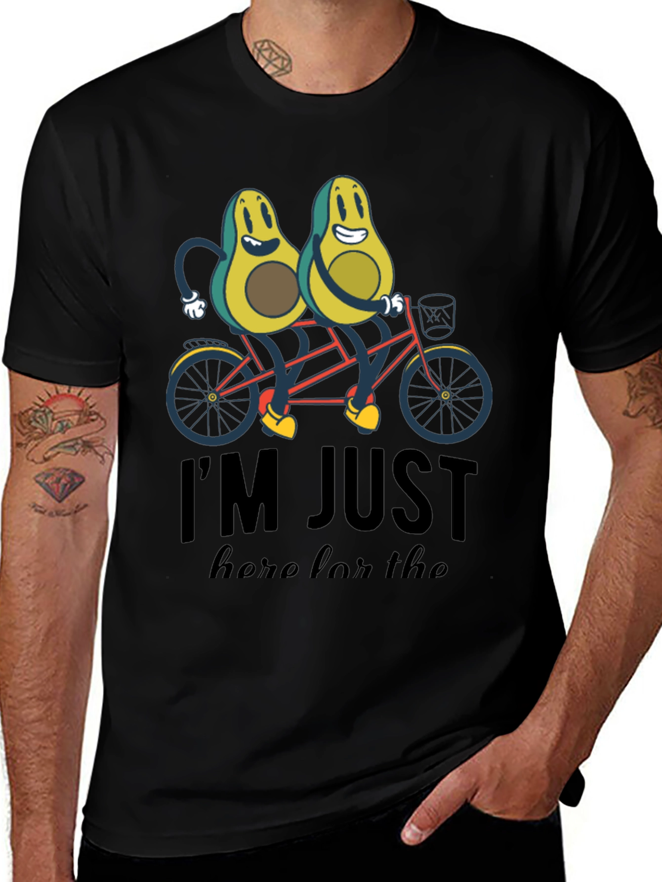 Variant 25 of Avocado Tandem Bicycle T-Shirt