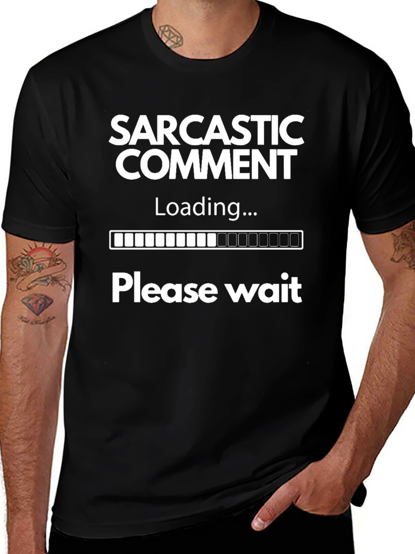 Variant 12 of Sarcastic Comment Loading T-Shirt - Funny Graphic Tee