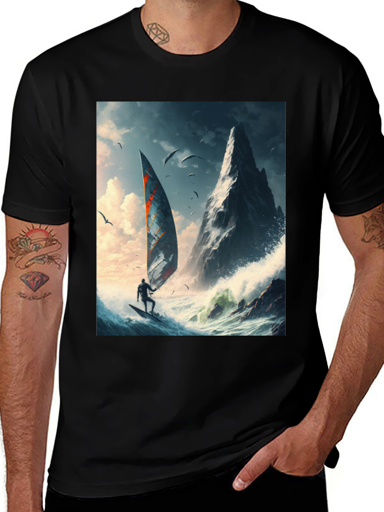 Windsurfer Graphic Tee - Ocean Adventure