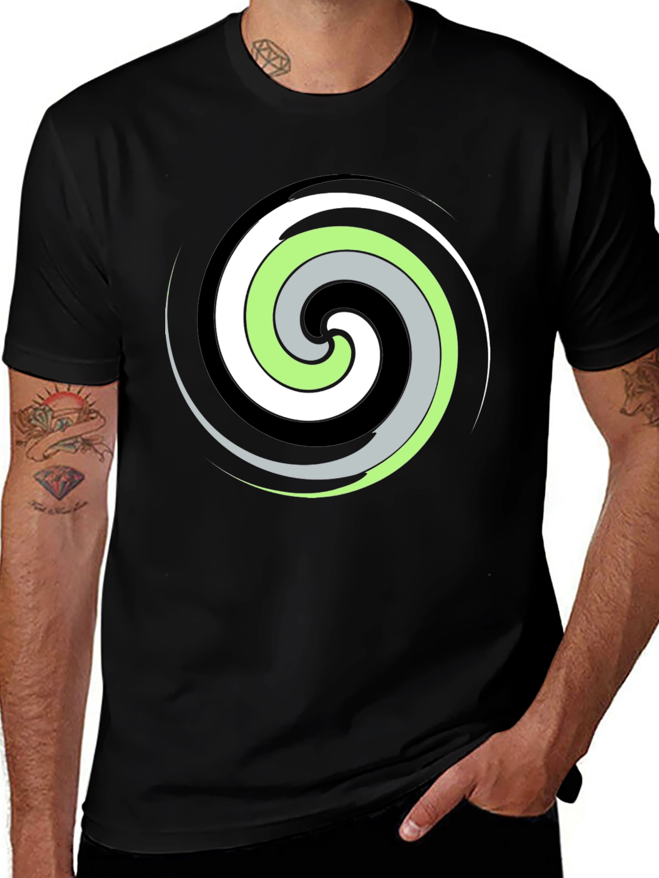 Variant 10 of Spiral Graphic Tee - Stylish & Unique Design