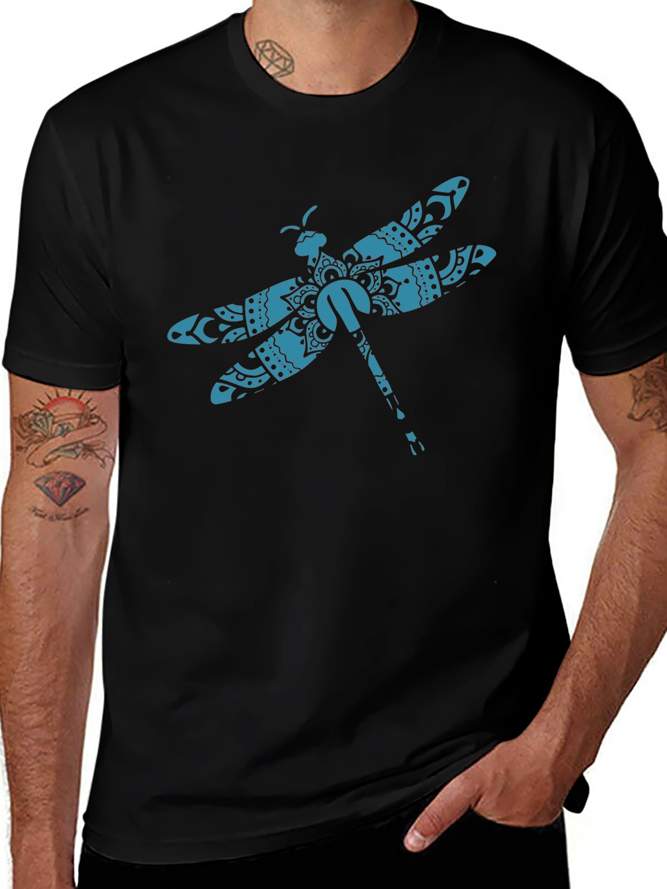 Variant 19 of Dragonfly Graphic Tee - Black