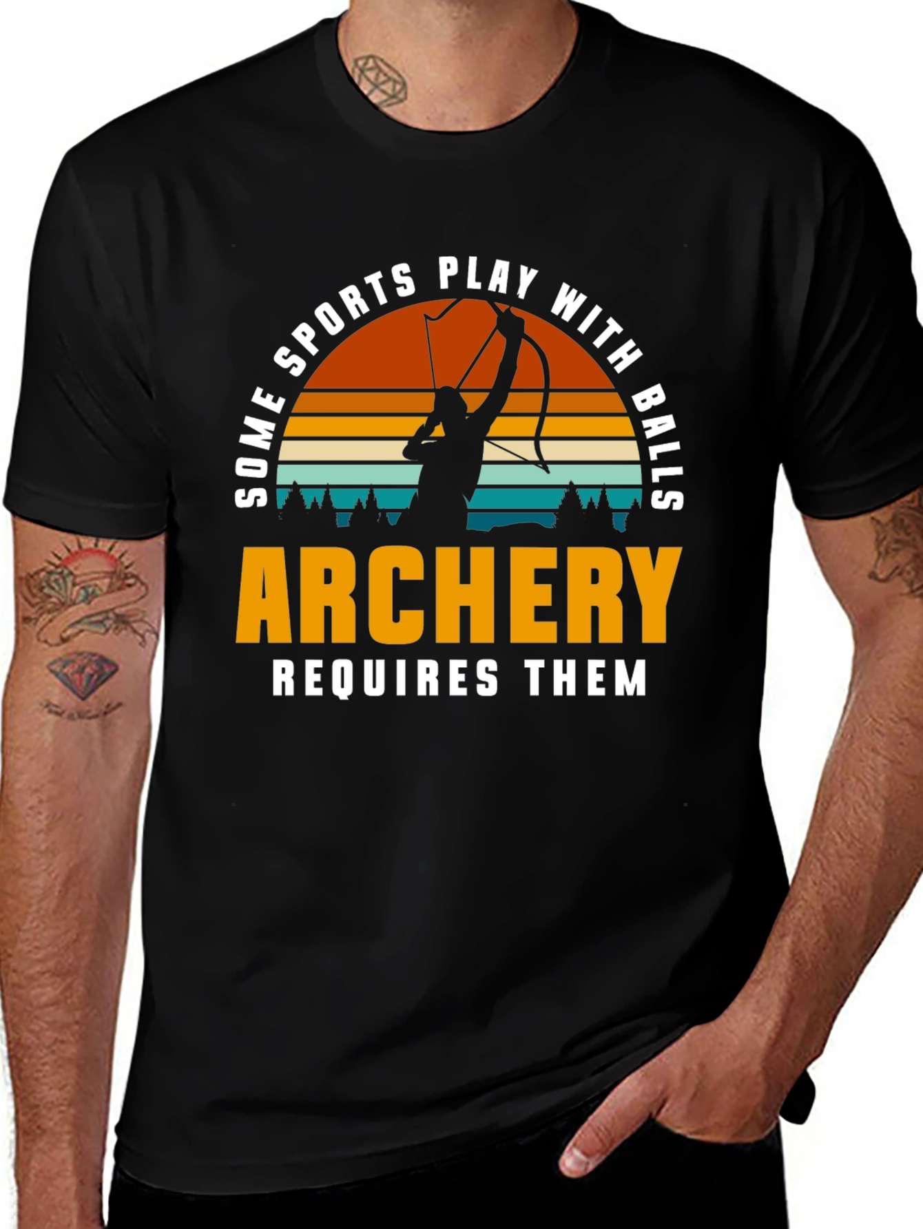 Variant 25 of Archery T-Shirt - Some Sports Play with Balls, Archery Requires Them