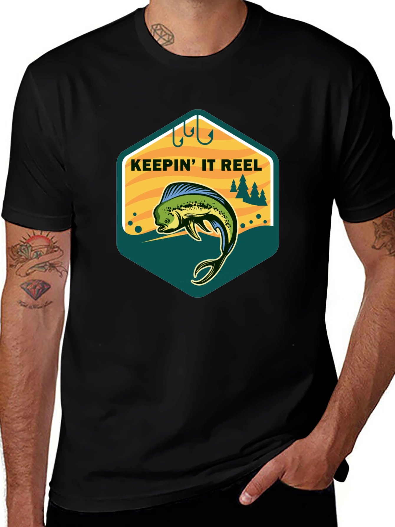 Variant 8 of Keepin' It Reel Fishing T-Shirt