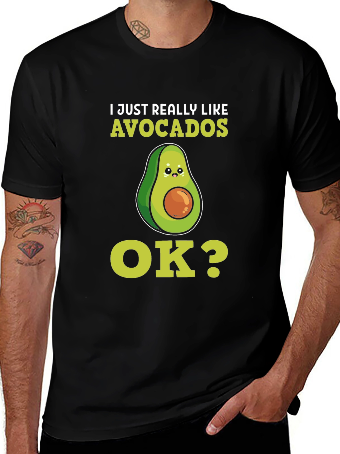 Variant 15 of Funny Avocado Graphic T-Shirt - I Just Really Like Avocados