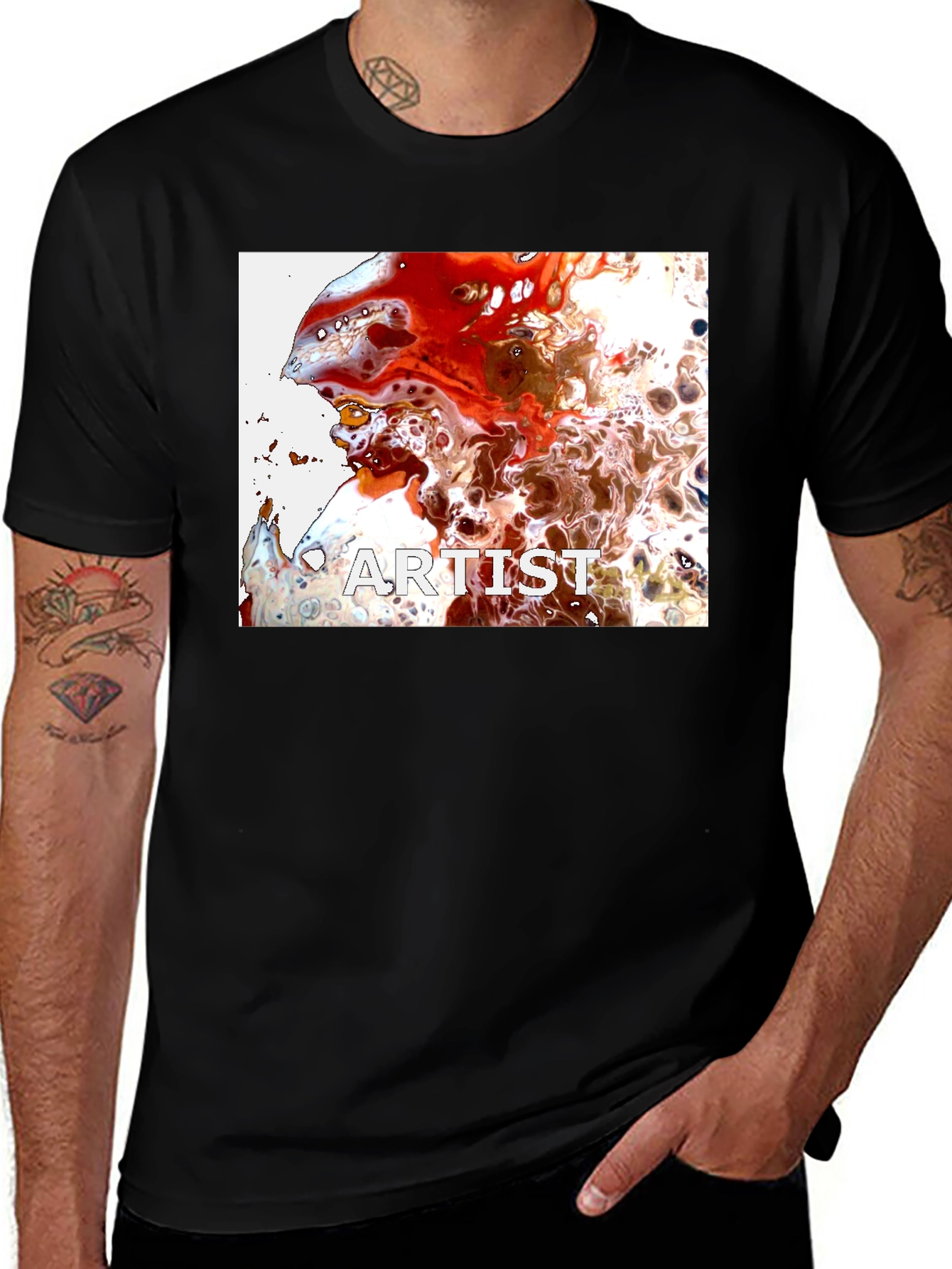 Variant 30 of Abstract Art Artist T-Shirt - Unique Design