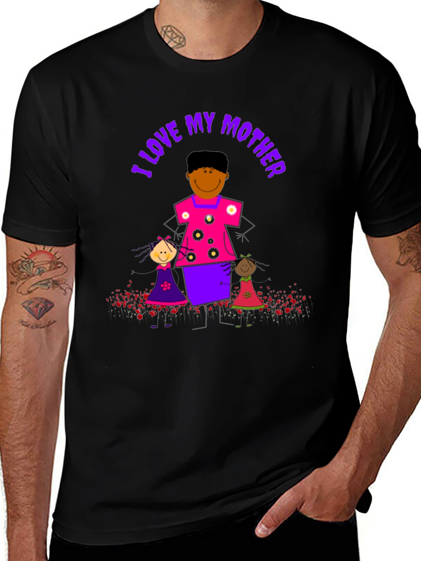 Variant 4 of I Love My Mother Graphic Tee