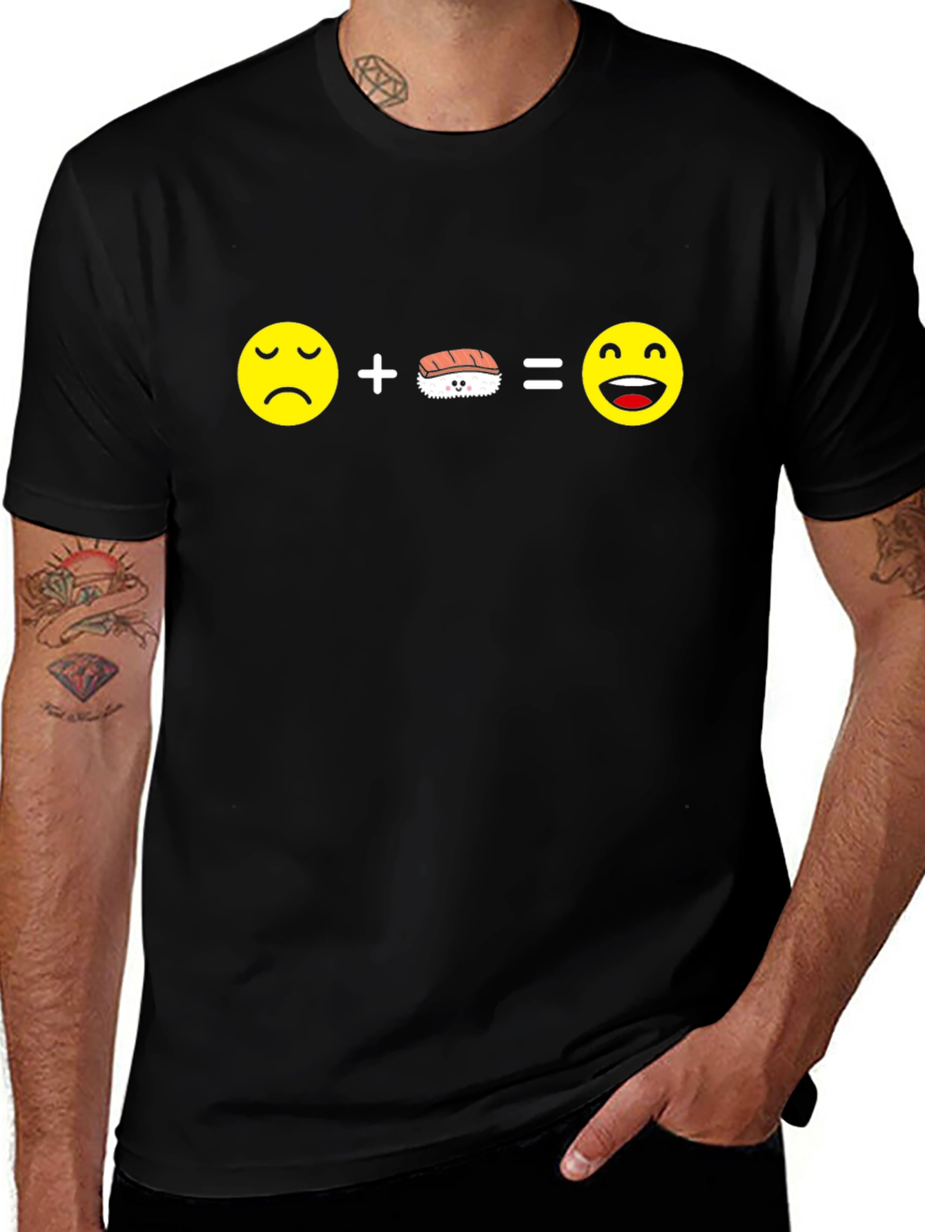 Variant 19 of Sushi Makes Me Happy T-Shirt