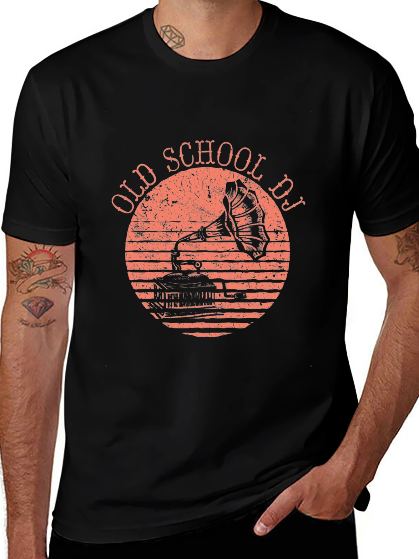 Variant 26 of Retro Old School DJ T-Shirt