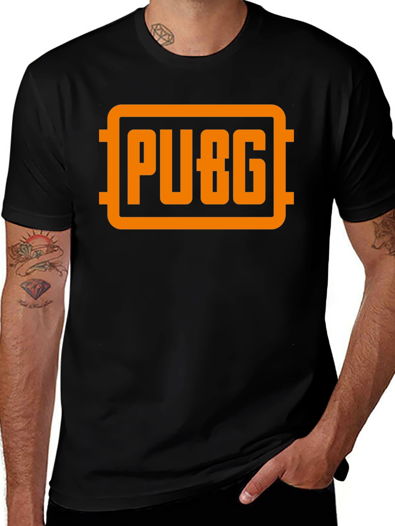 PUBG Graphic Tee - Black Cotton T-Shirt