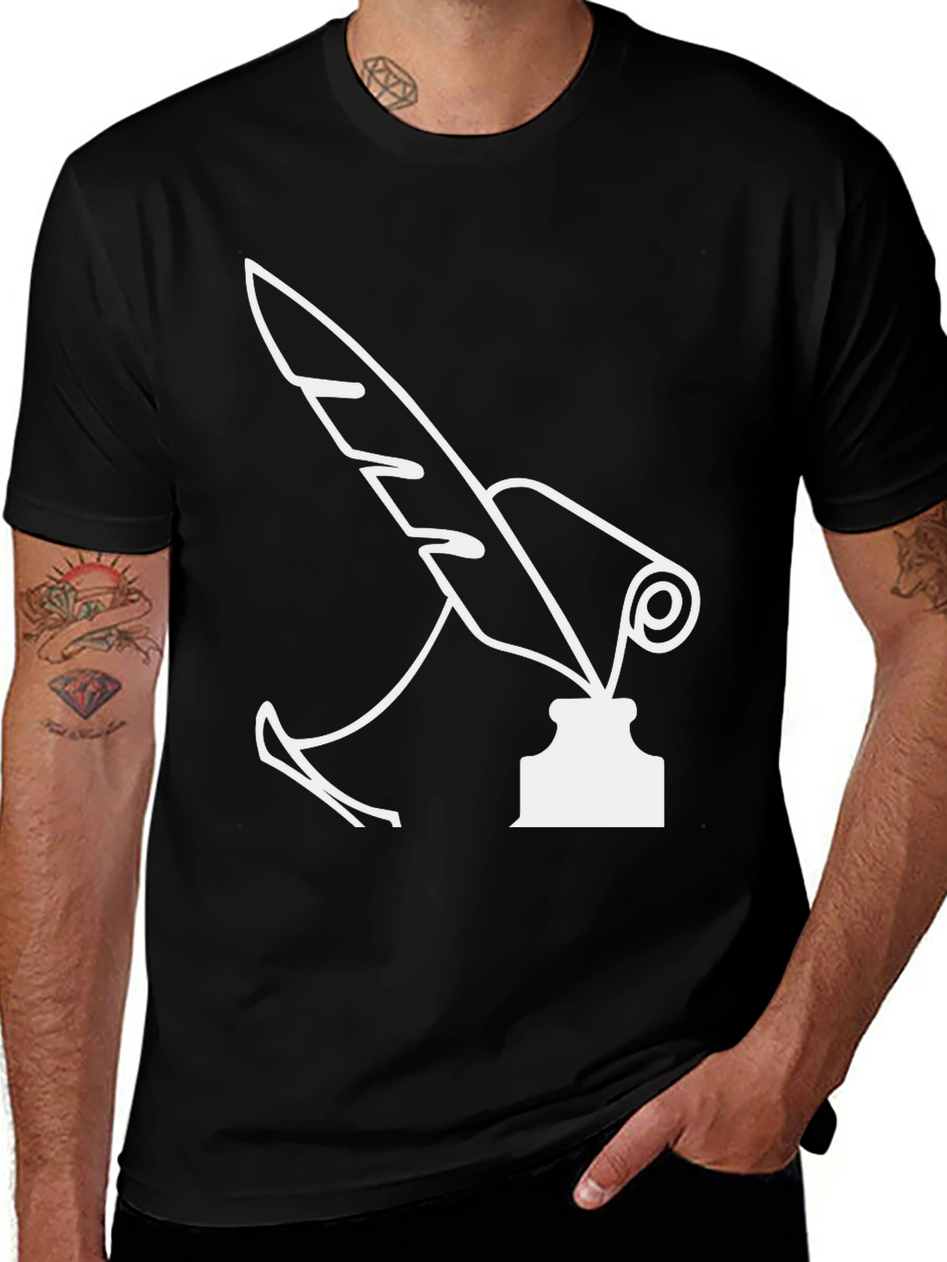 Variant 6 of Quill & Inkwell Black Graphic Tee