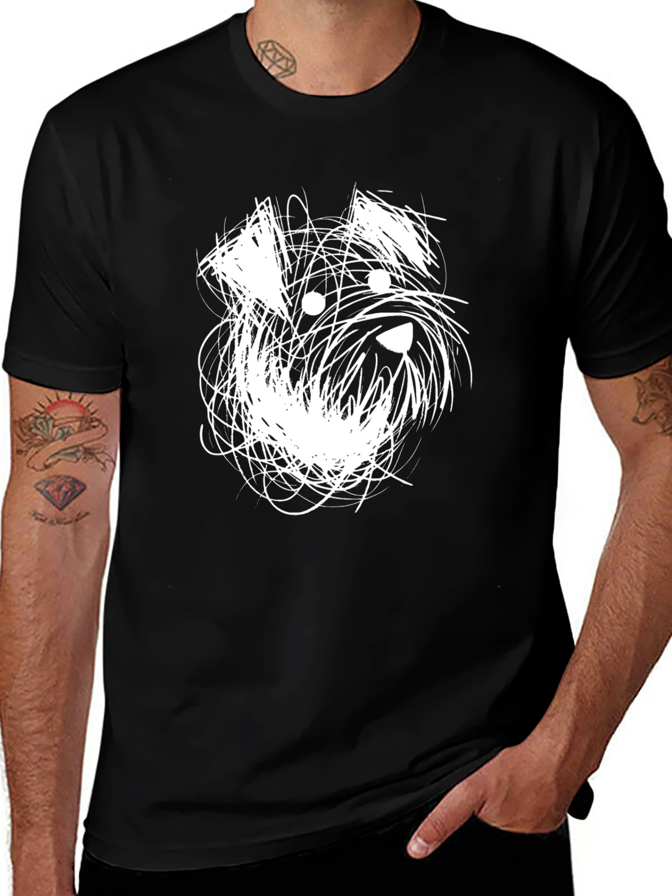 Variant 20 of Abstract Schnauzer Dog Graphic T-Shirt