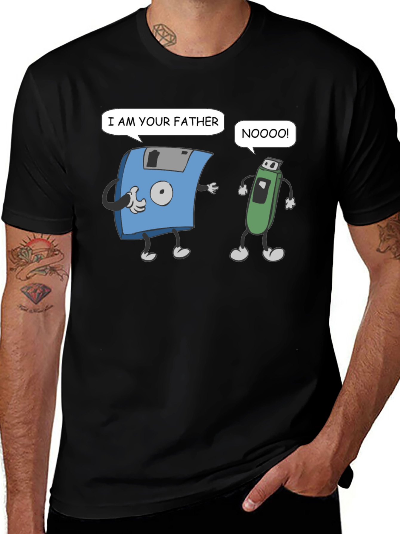 Variant 13 of Funny Father's Day T-Shirt: Retro Tech Humor