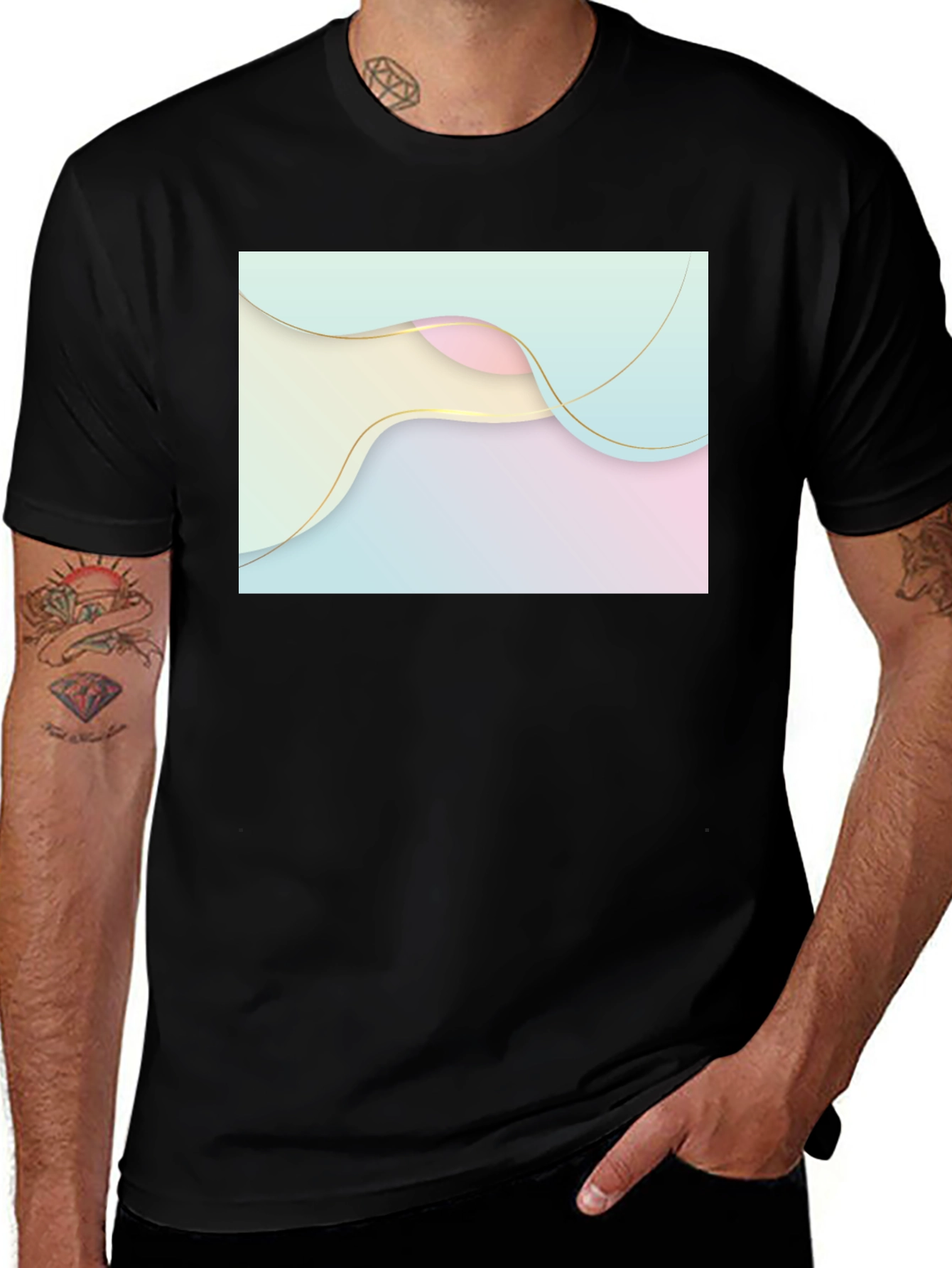 Variant 23 of Abstract Wave Tee - Modern Graphic Design