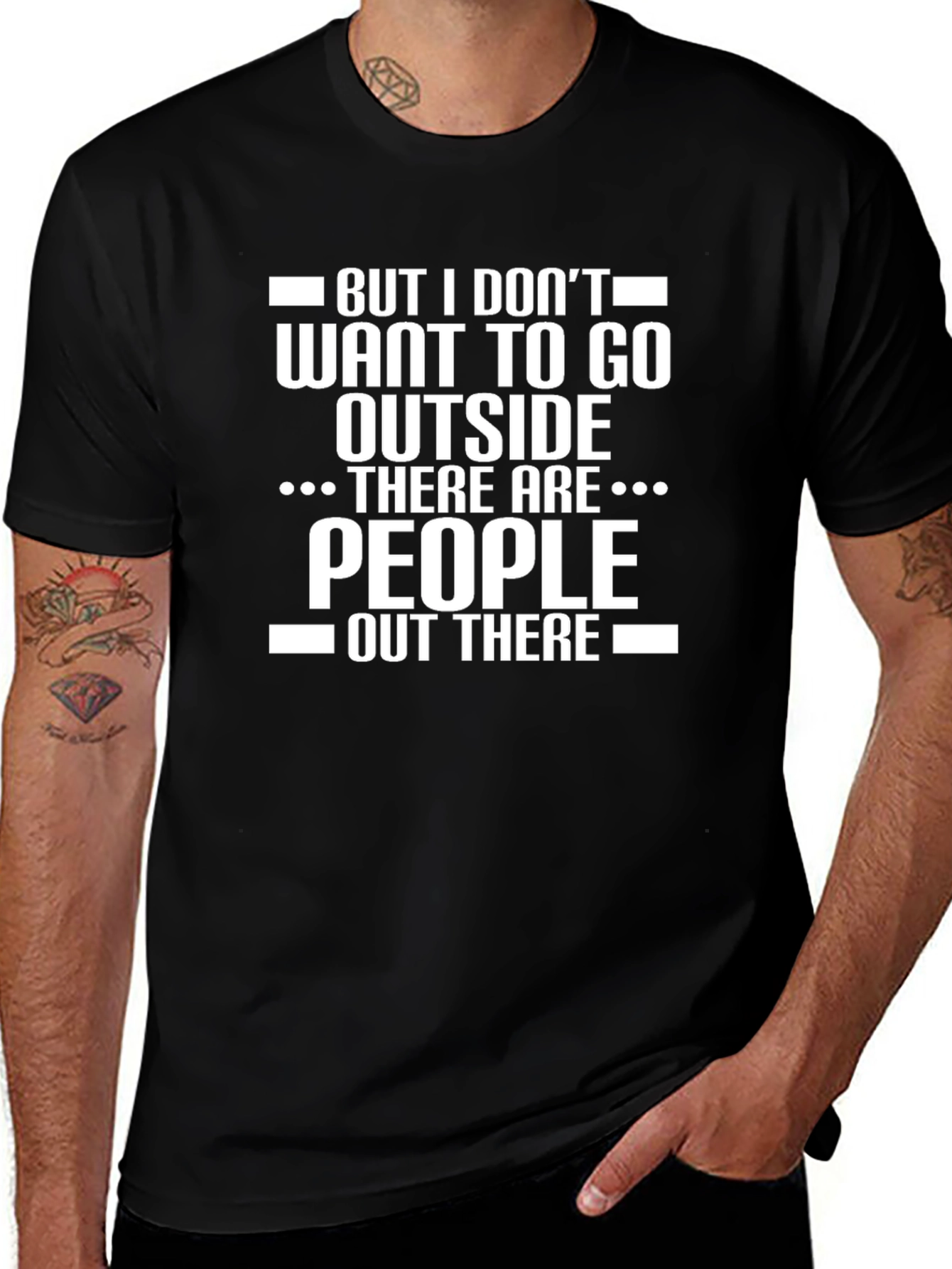 Variant 6 of Introvert Humor T-Shirt - But I Don't Want to Go Outside