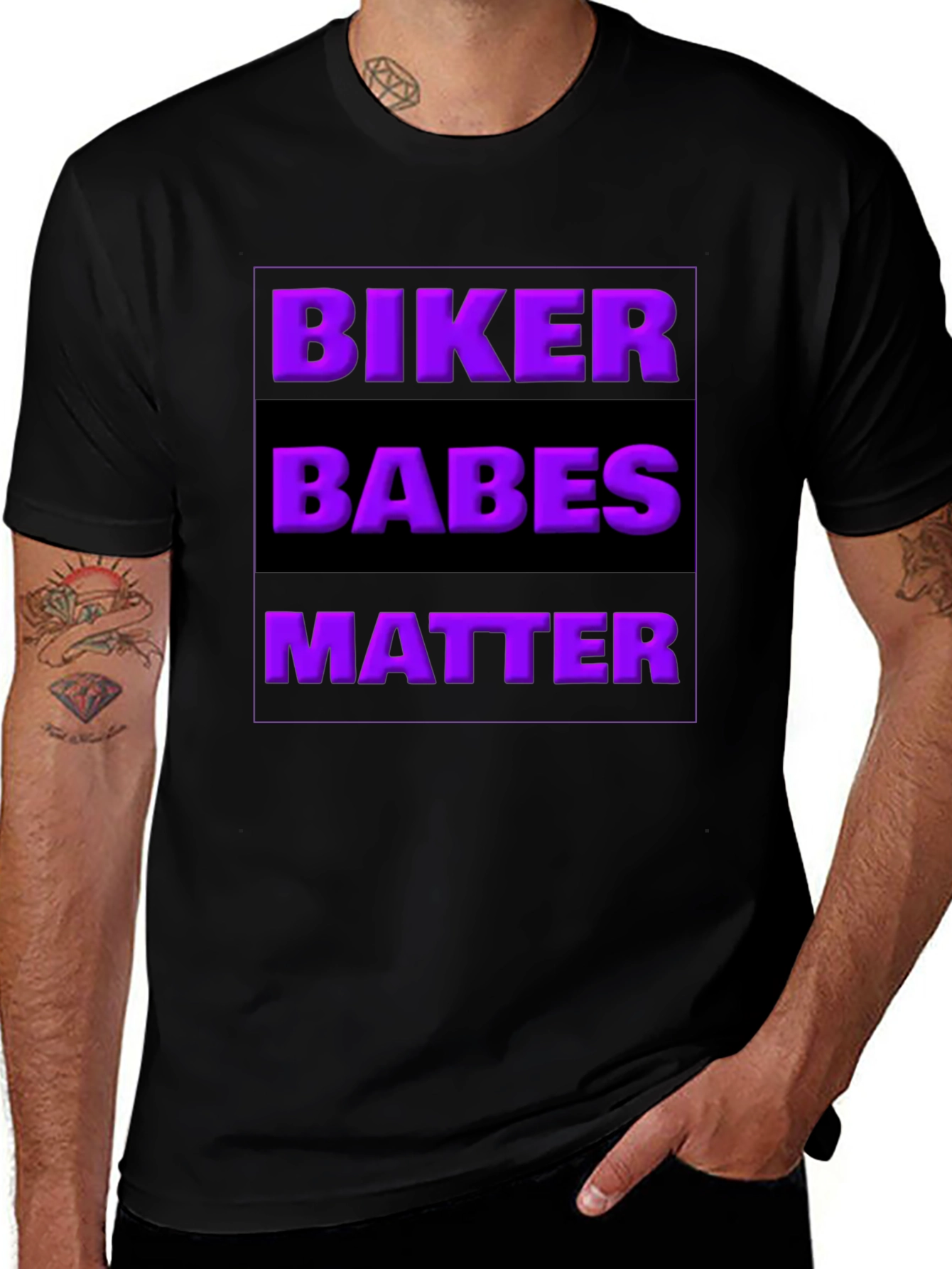 Variant 24 of Biker Babes Matter Graphic Tee - Black