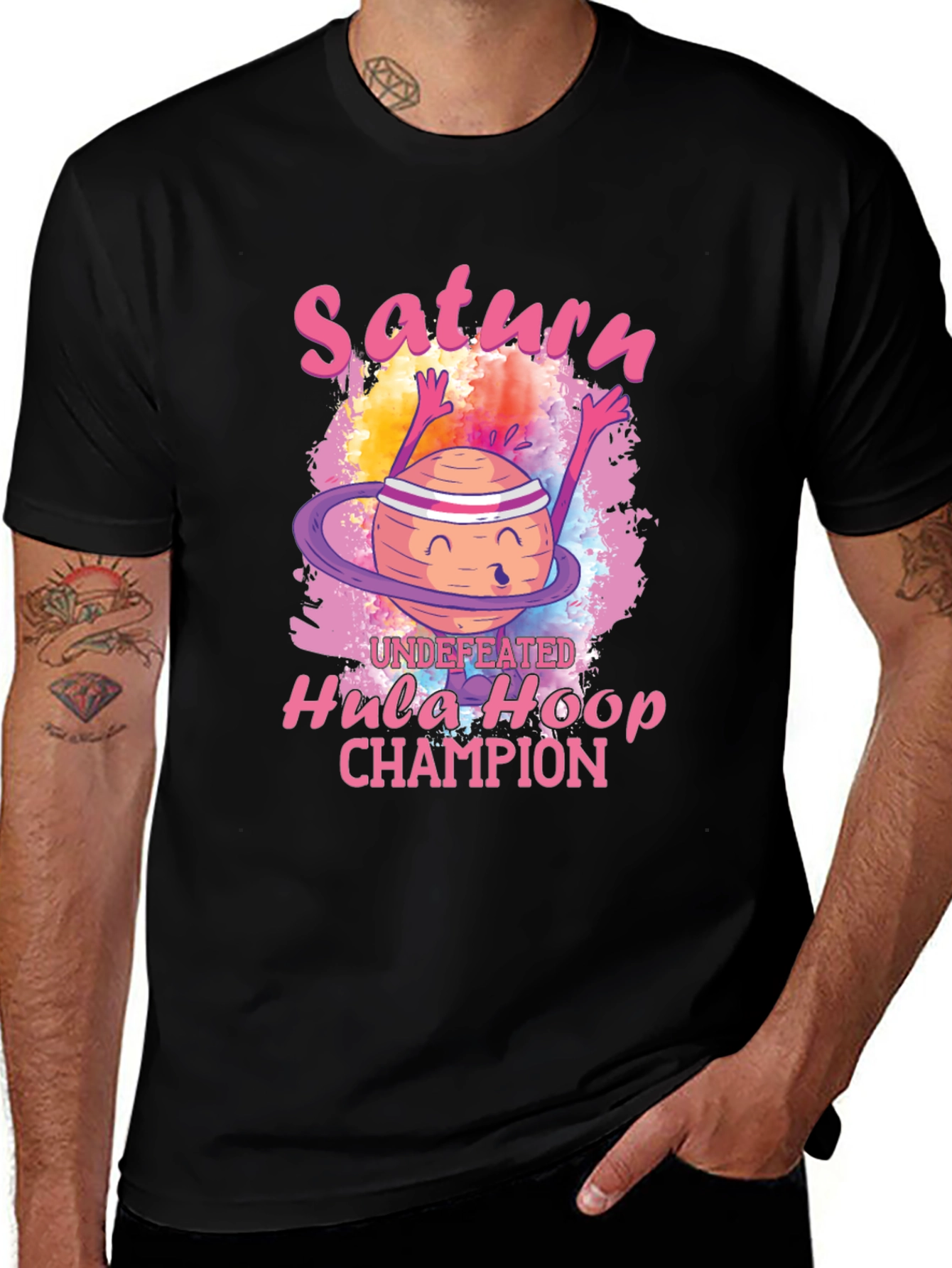 Variant 9 of Saturn Hula Hoop Champion Graphic T-Shirt