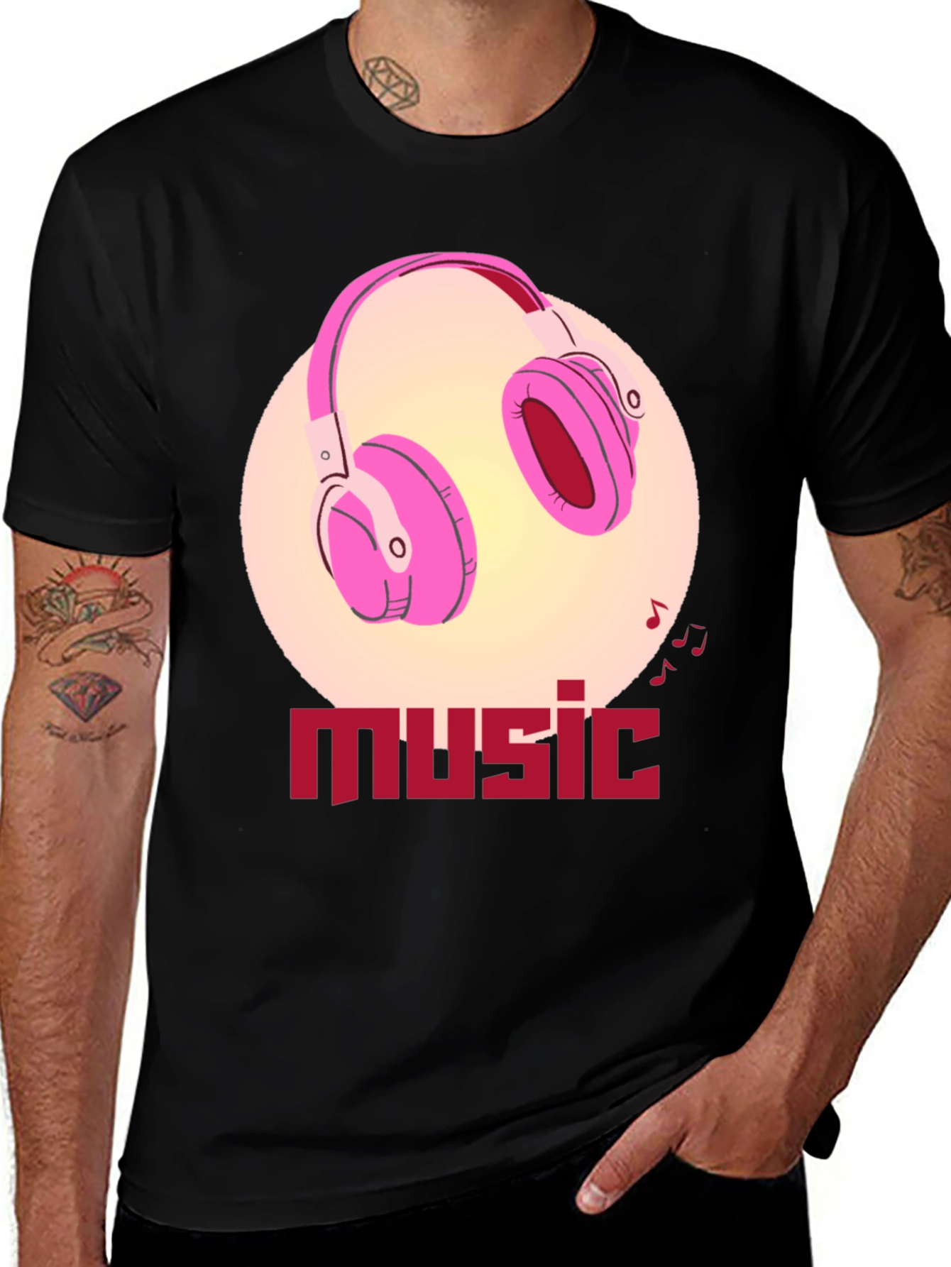 Variant 4 of Music Headphones T-Shirt - Stylish Graphic Tee