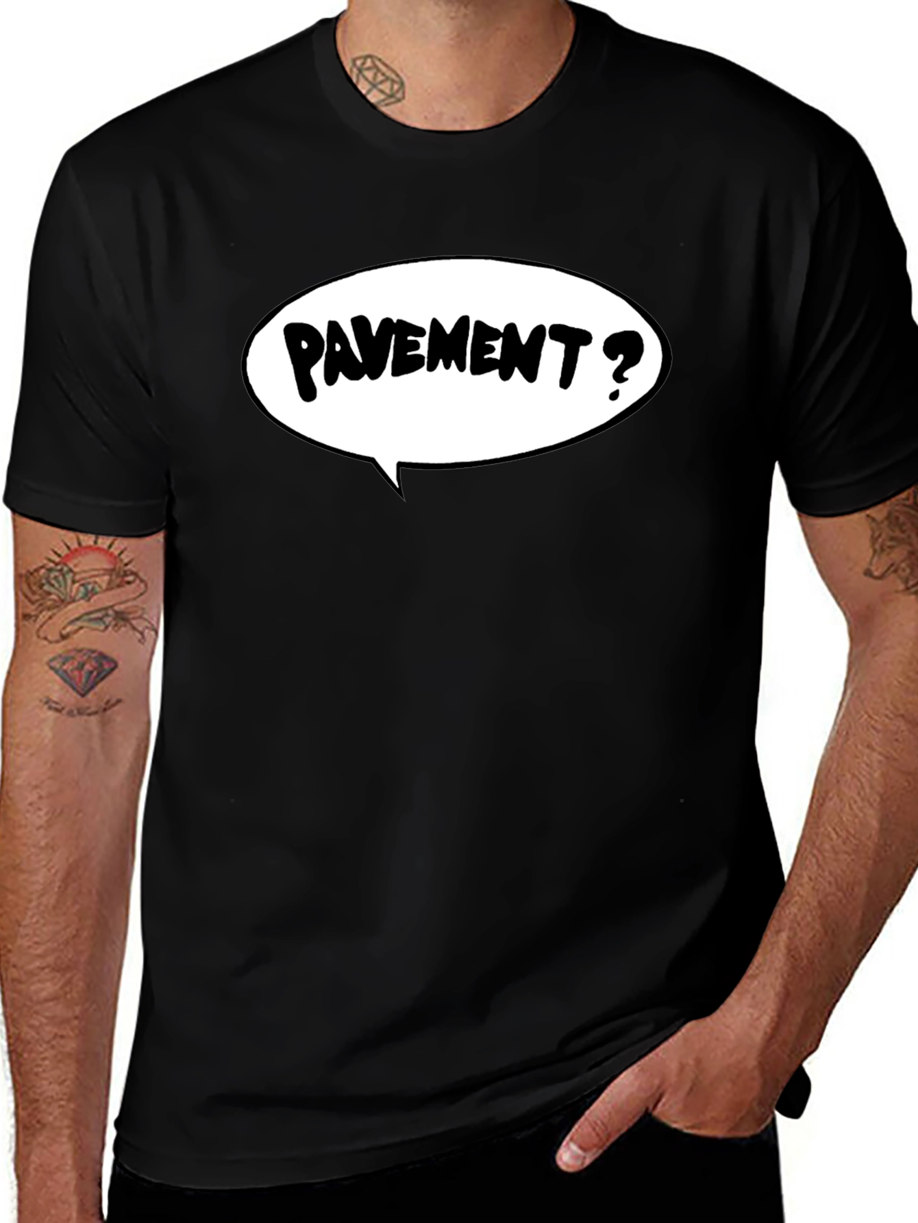 Variant 3 of Pavement? T-Shirt - Black Graphic Tee