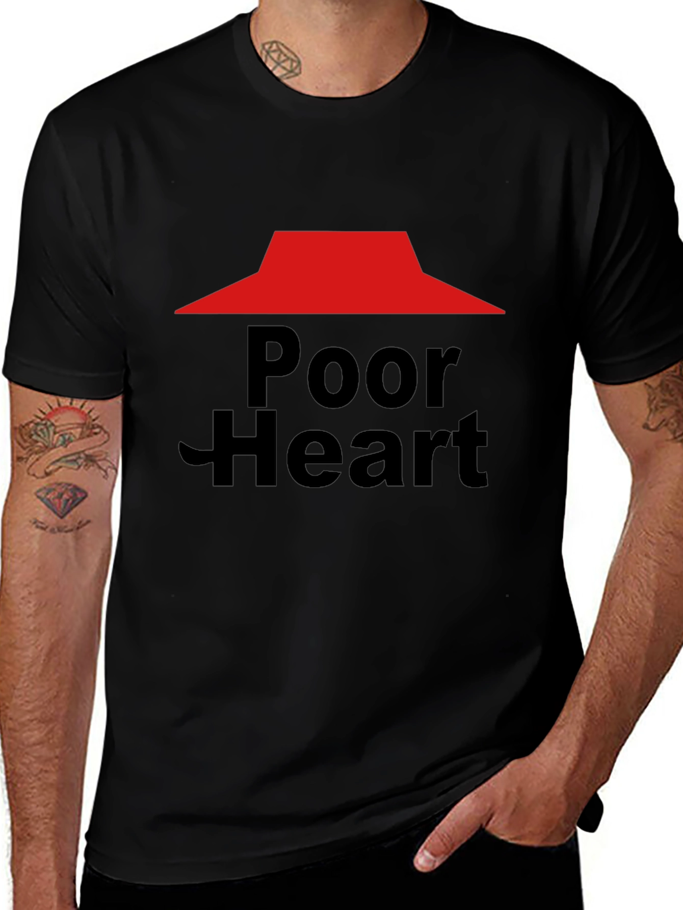 Variant 2 of Poor Heart Funny Graphic T-Shirt
