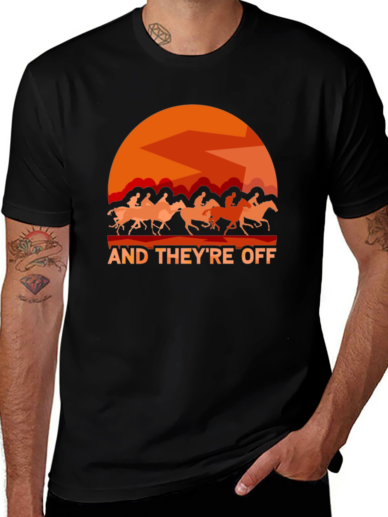 Variant 18 of Horse Race T-Shirt - "And They're Off!" 