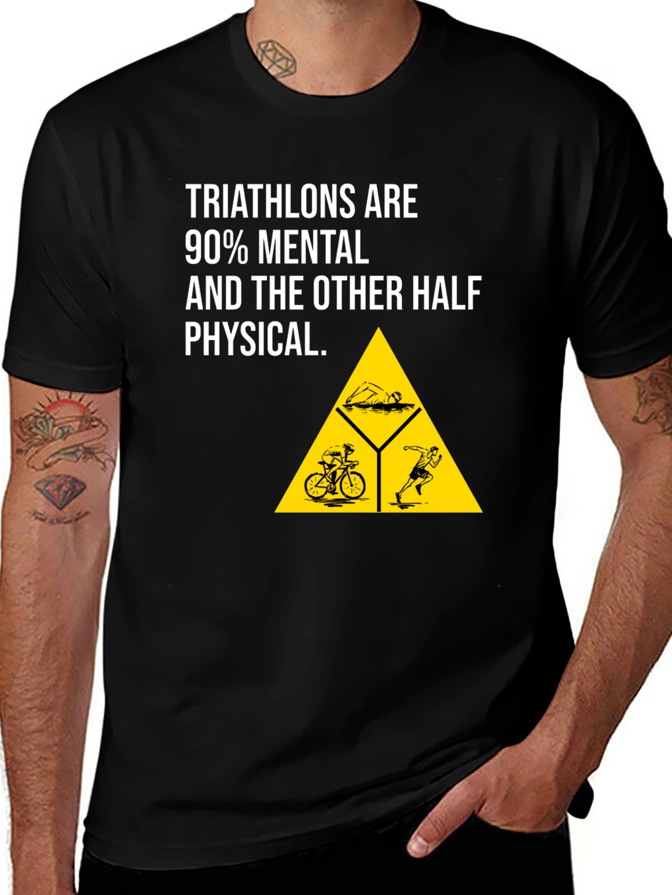 Variant 15 of Triathlon Mental/Physical T-Shirt