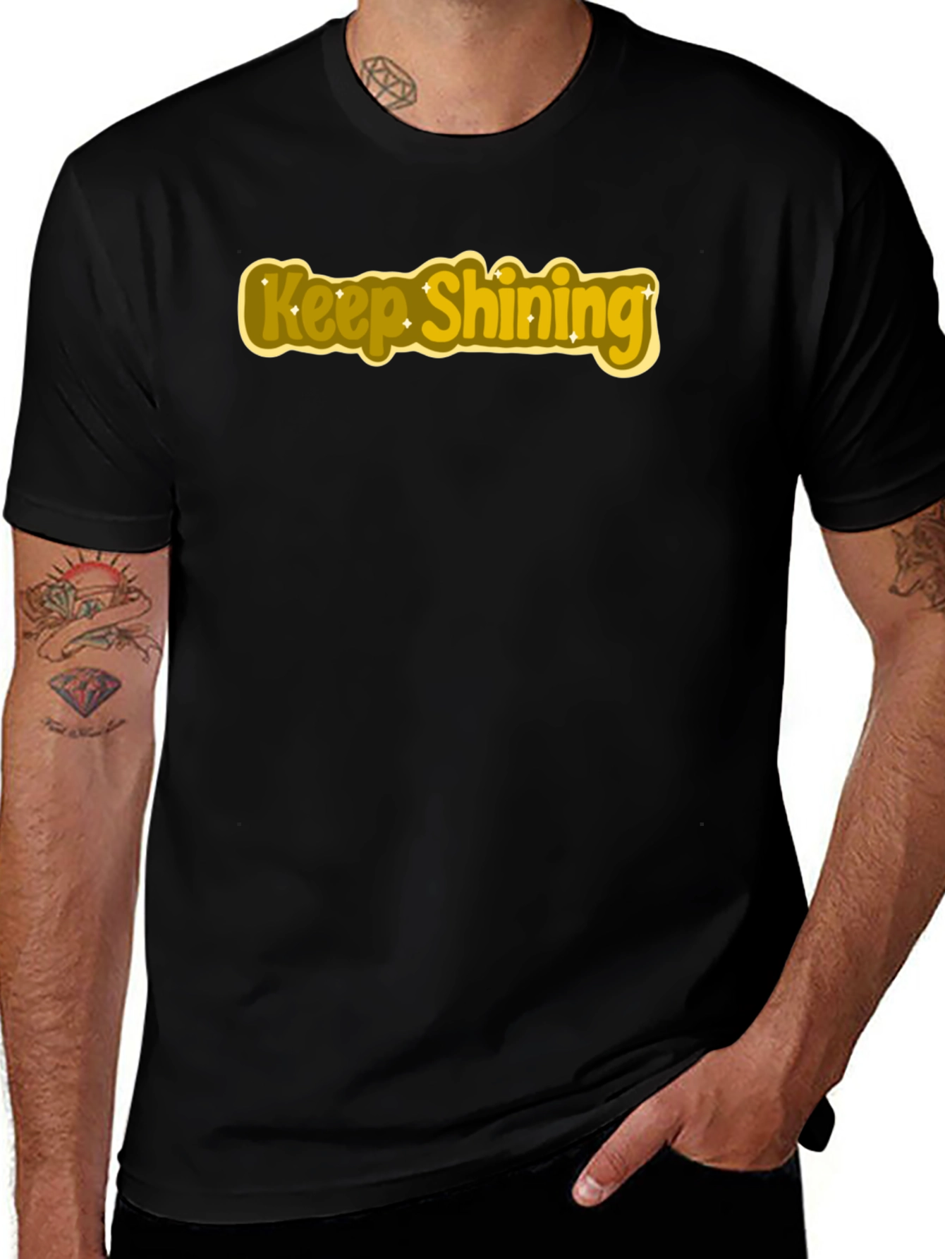 Variant 24 of Keep Shining Graphic Tee - Stylish Men's T-Shirt