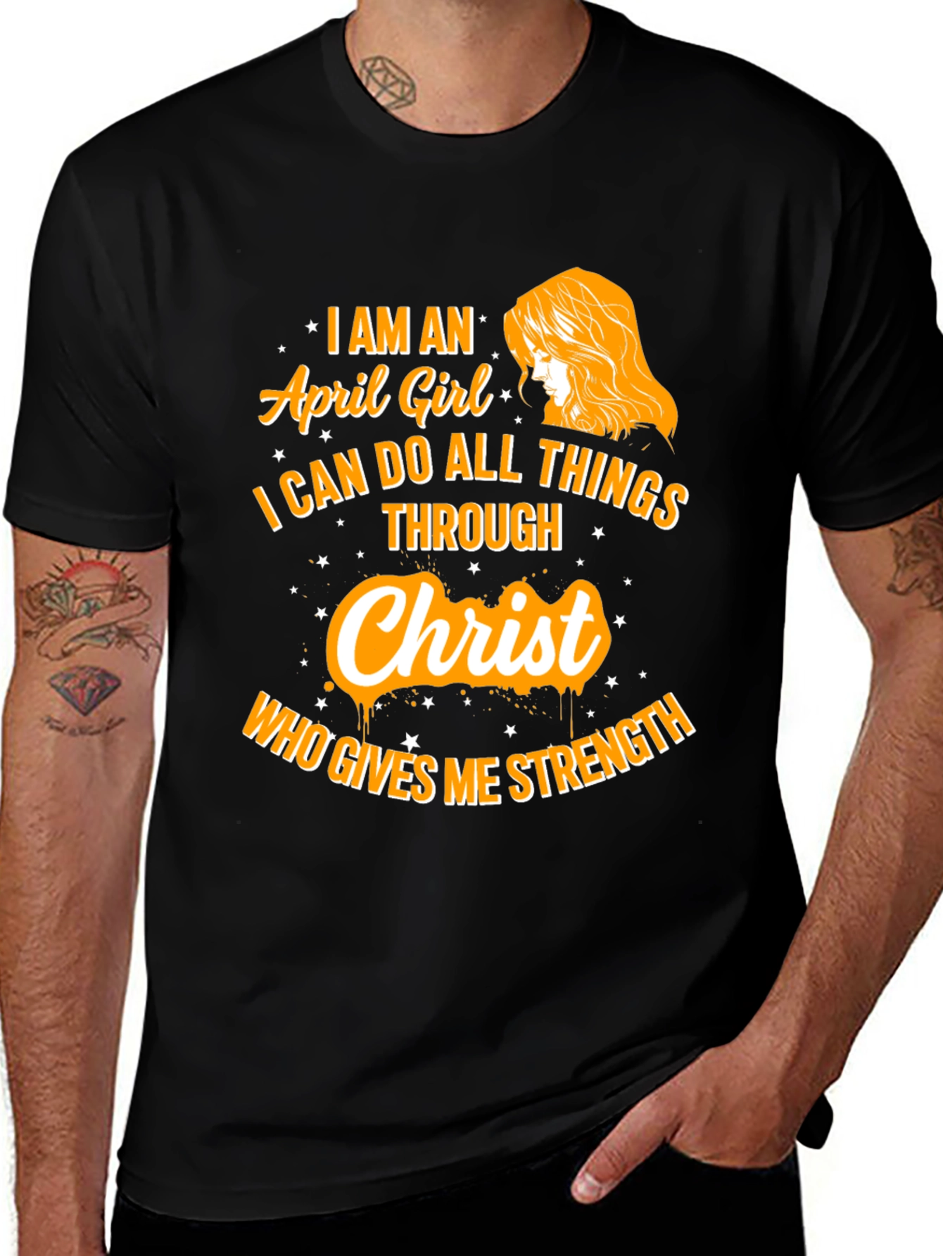 April Girl Christ Strength T-Shirt