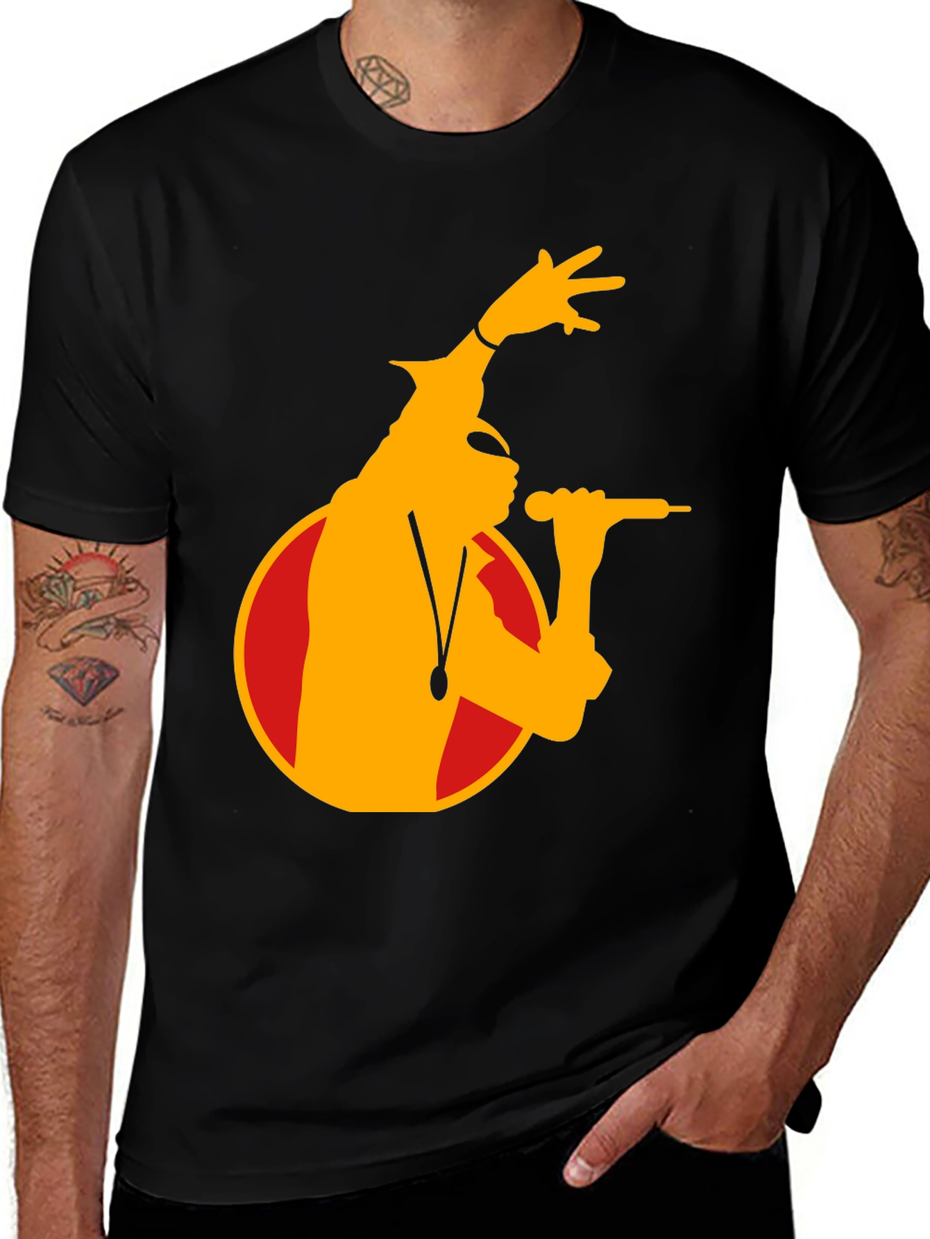 Variant 23 of Retro Musician Graphic Tee - Black