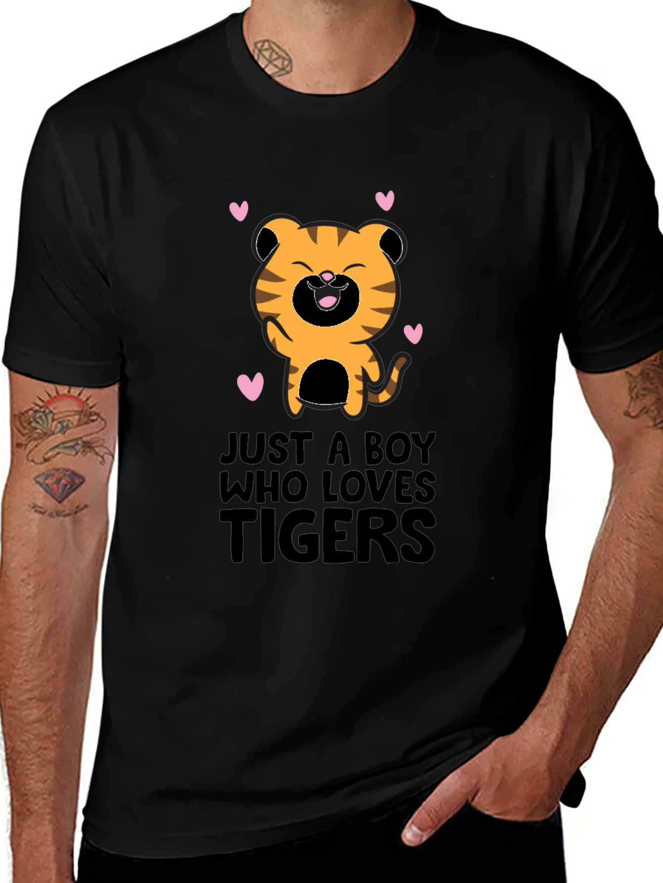 Variant 11 of Tiger Lover T-Shirt - Cute Boy Design