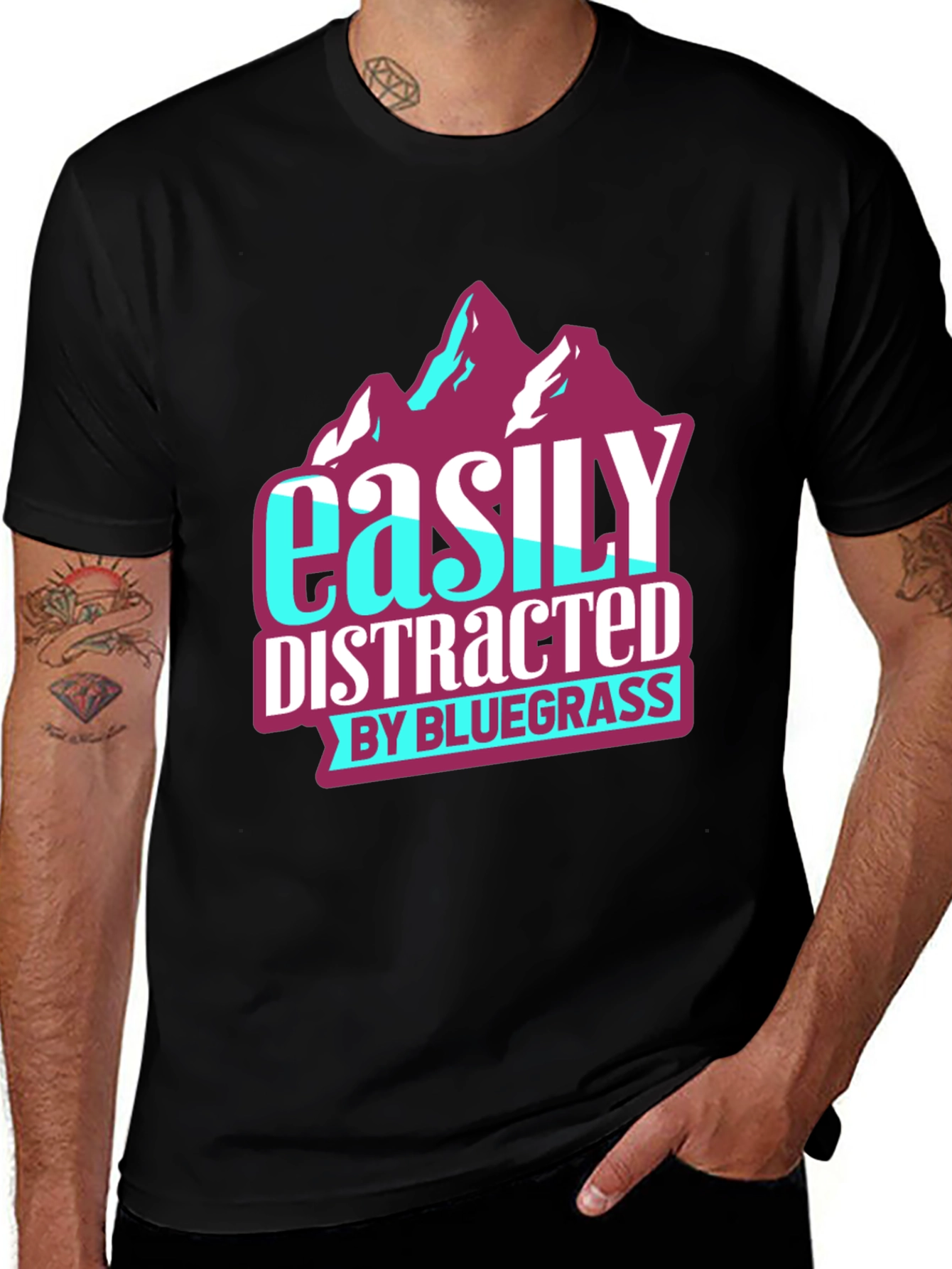 Variant 6 of Easily Distracted by Bluegrass T-Shirt