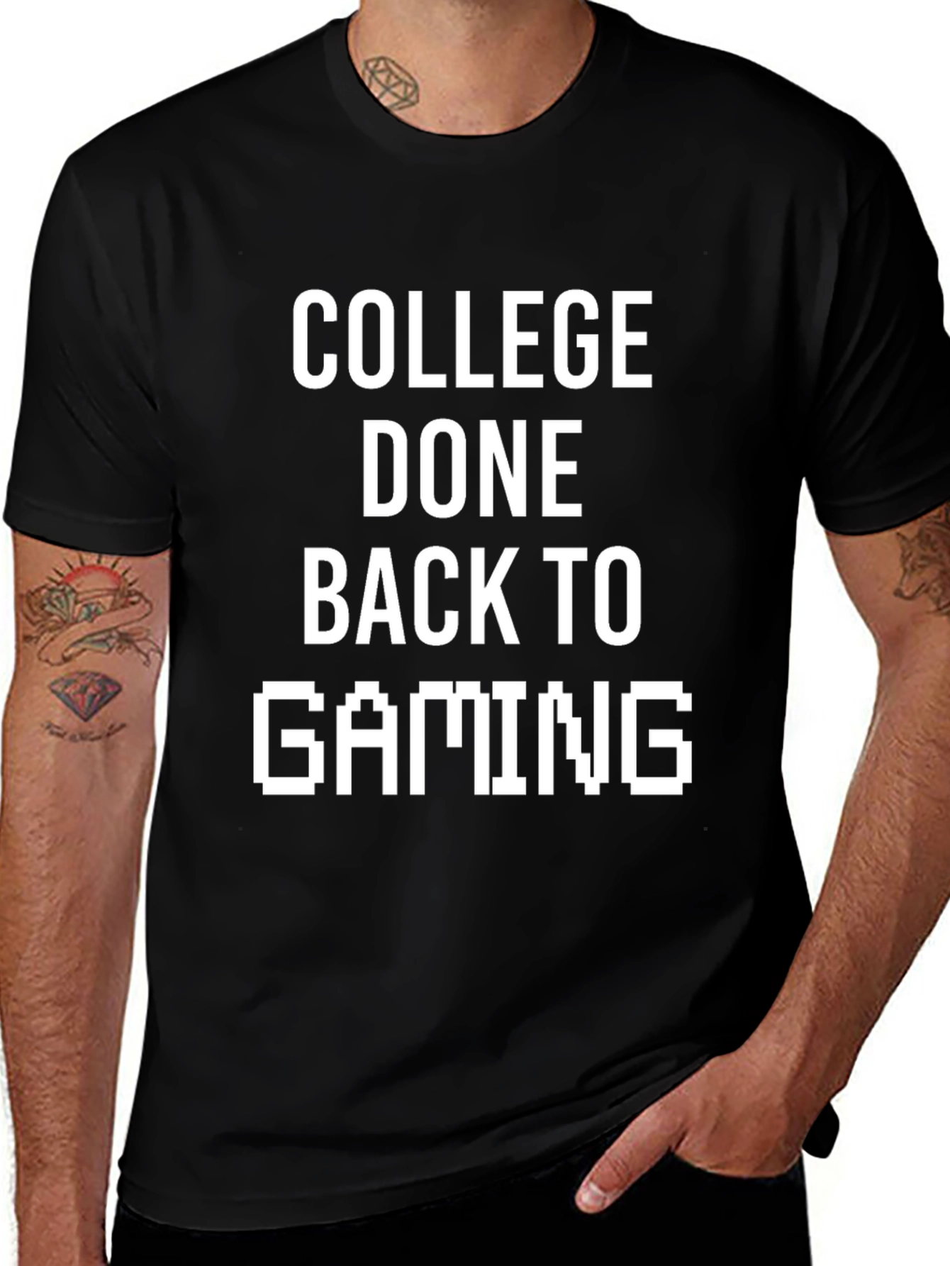 Variant 28 of College Done Back to Gaming T-Shirt