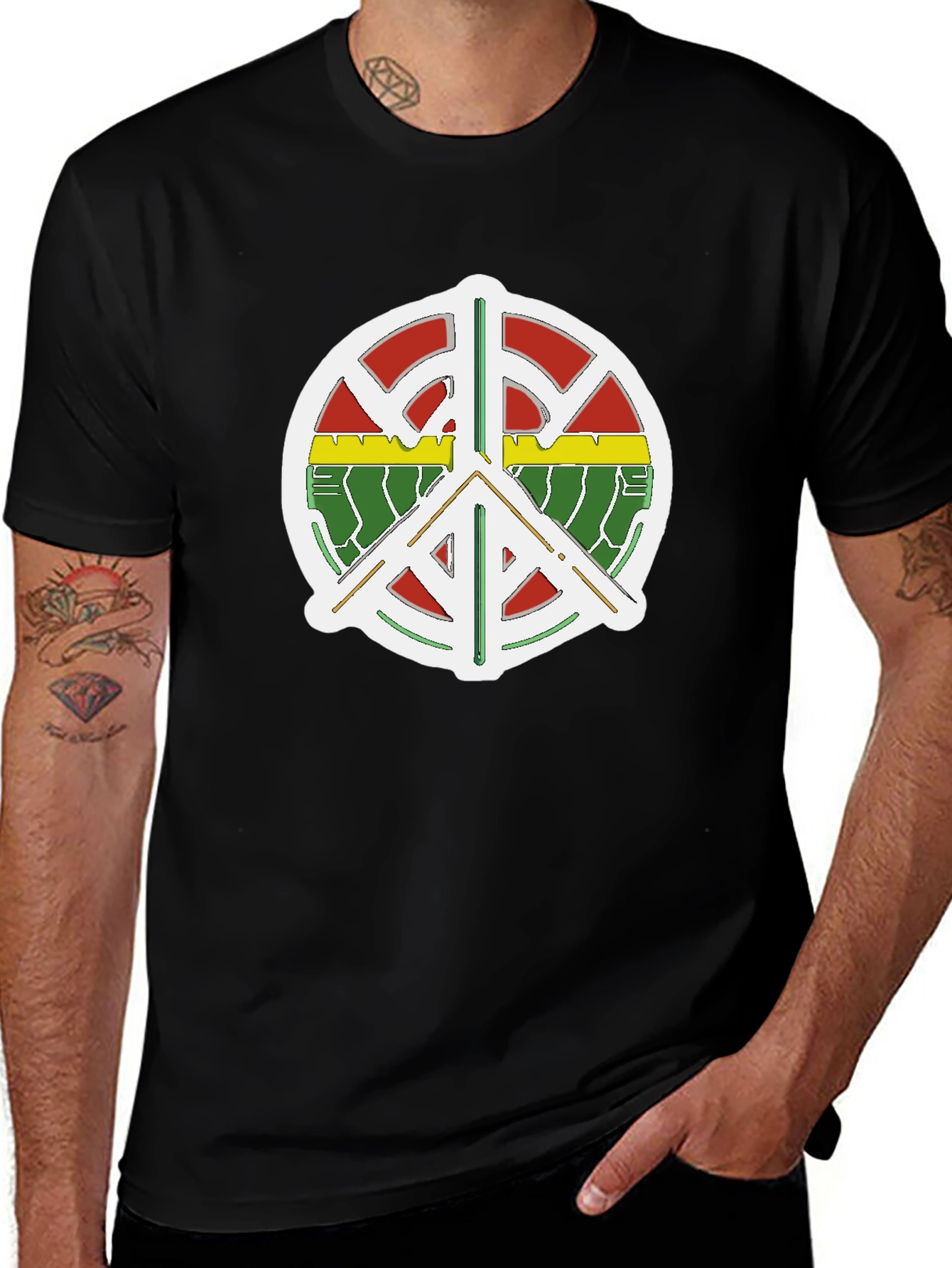 Variant 20 of Peace Sign Black T-Shirt