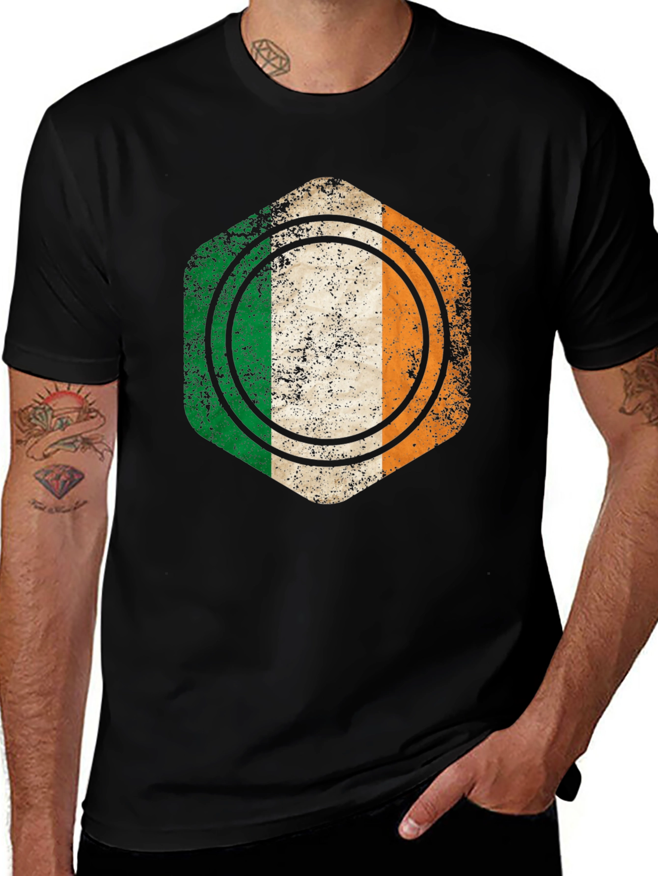 Irish Flag Graphic Tee - Distressed St. Patrick's Day Shirt