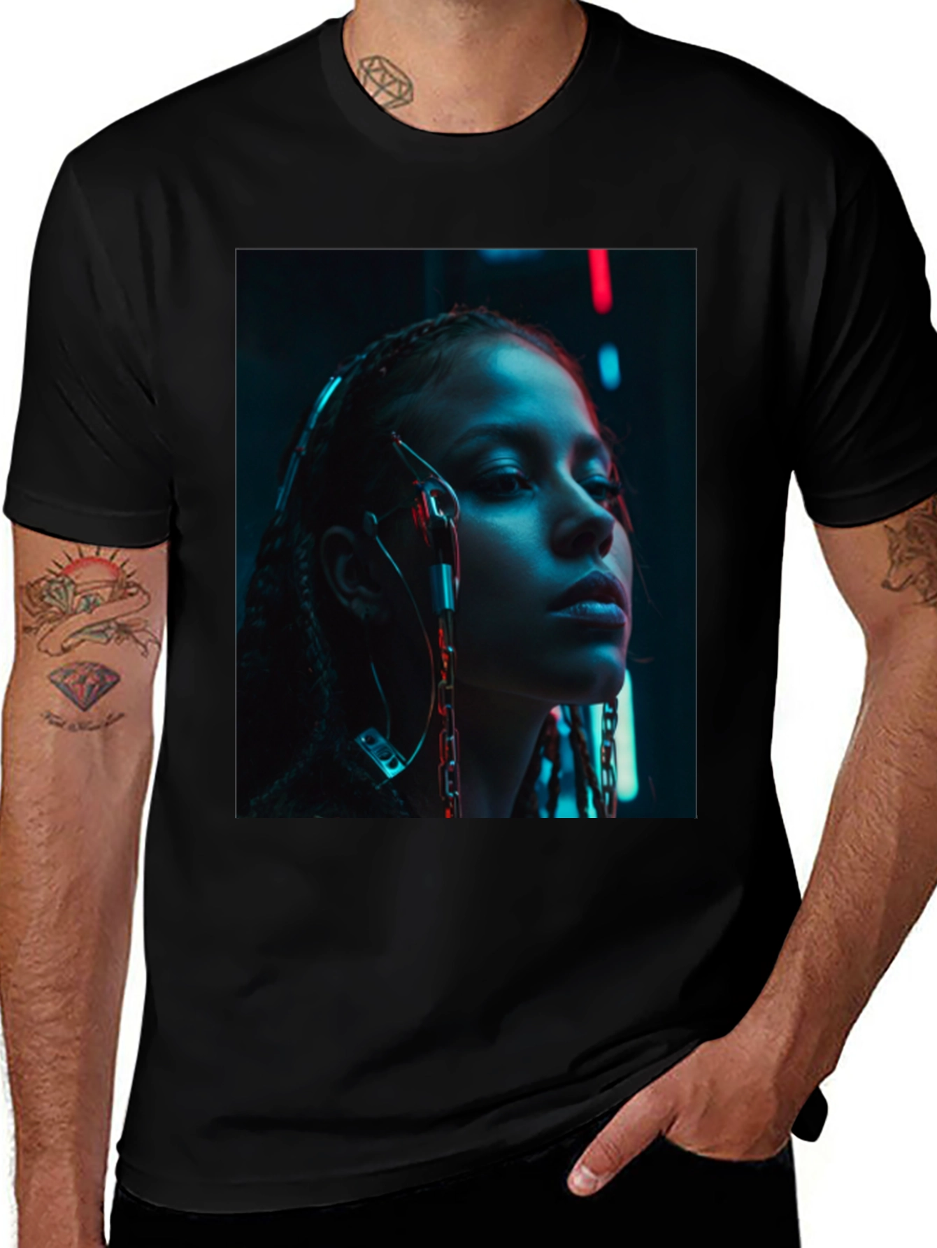 Variant 29 of Cyberpunk Woman T-Shirt