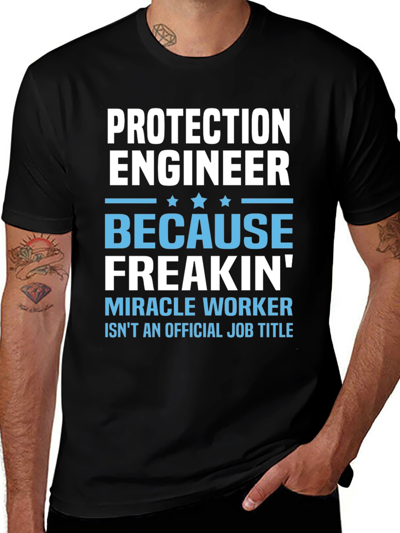 Variant 18 of Protection Engineer Funny Job Title T-Shirt