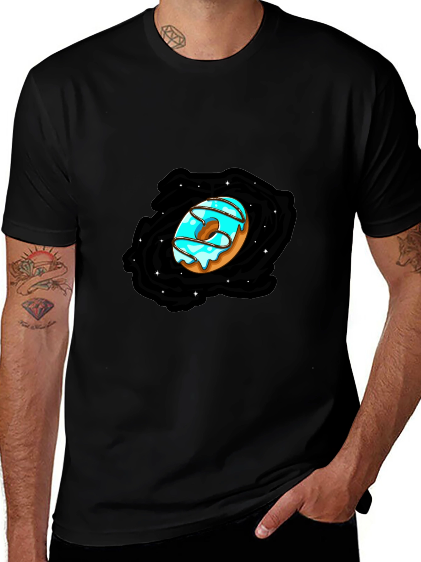 Donut Galaxy Black T-Shirt