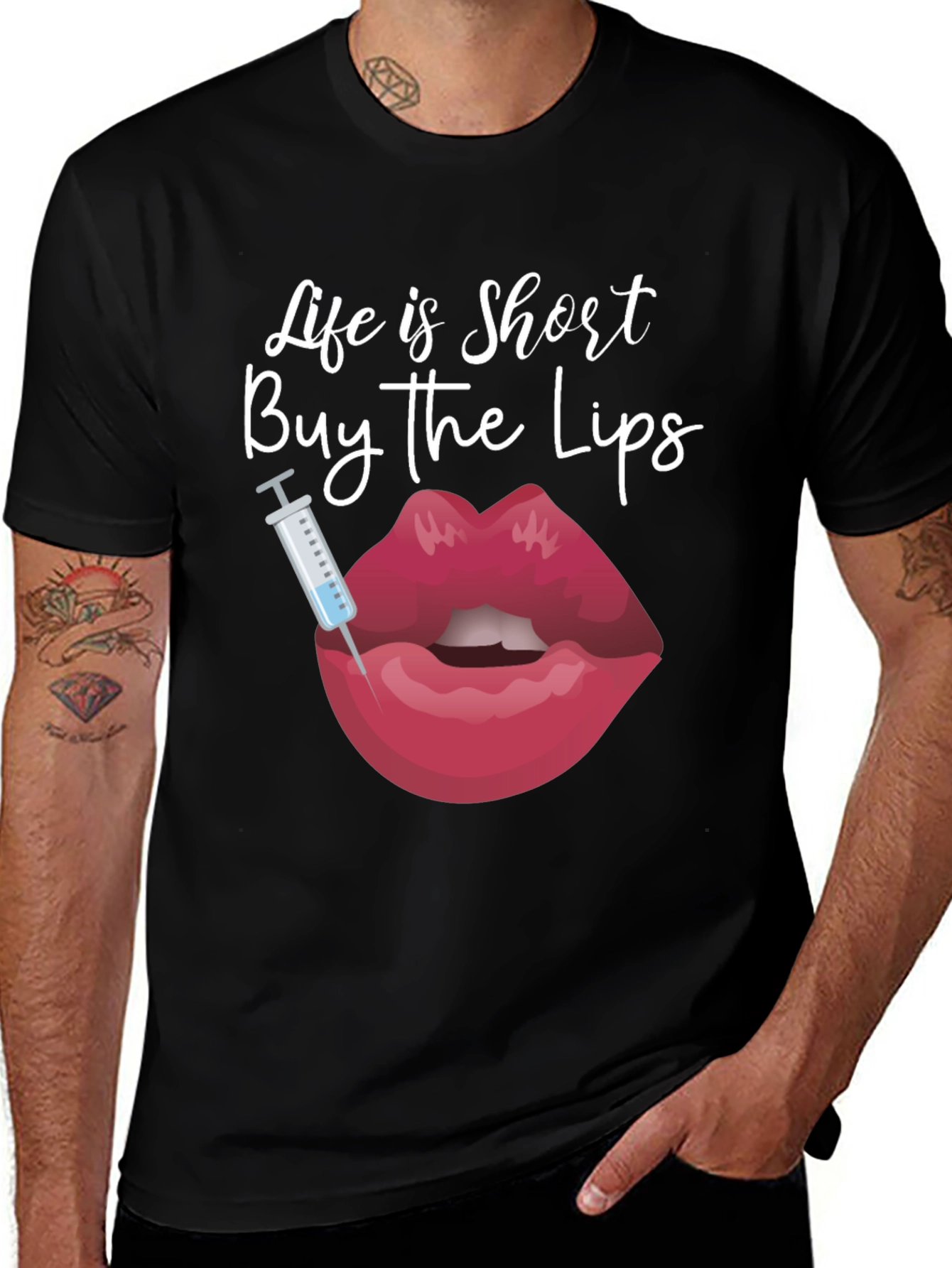 Variant 13 of Life is Short Buy the Lips T-Shirt