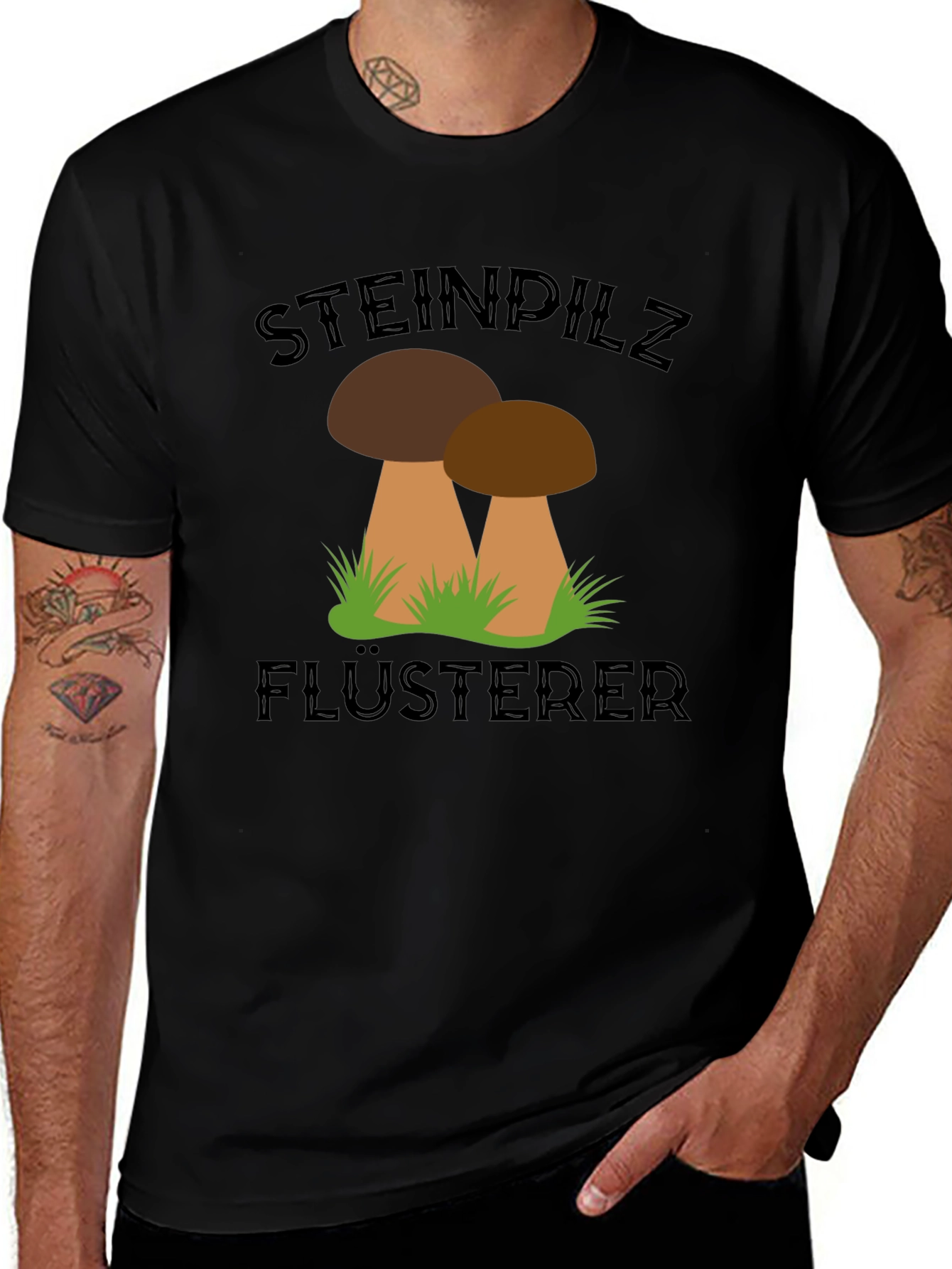 Variant 29 of Steinpilz Flusterer Black T-Shirt