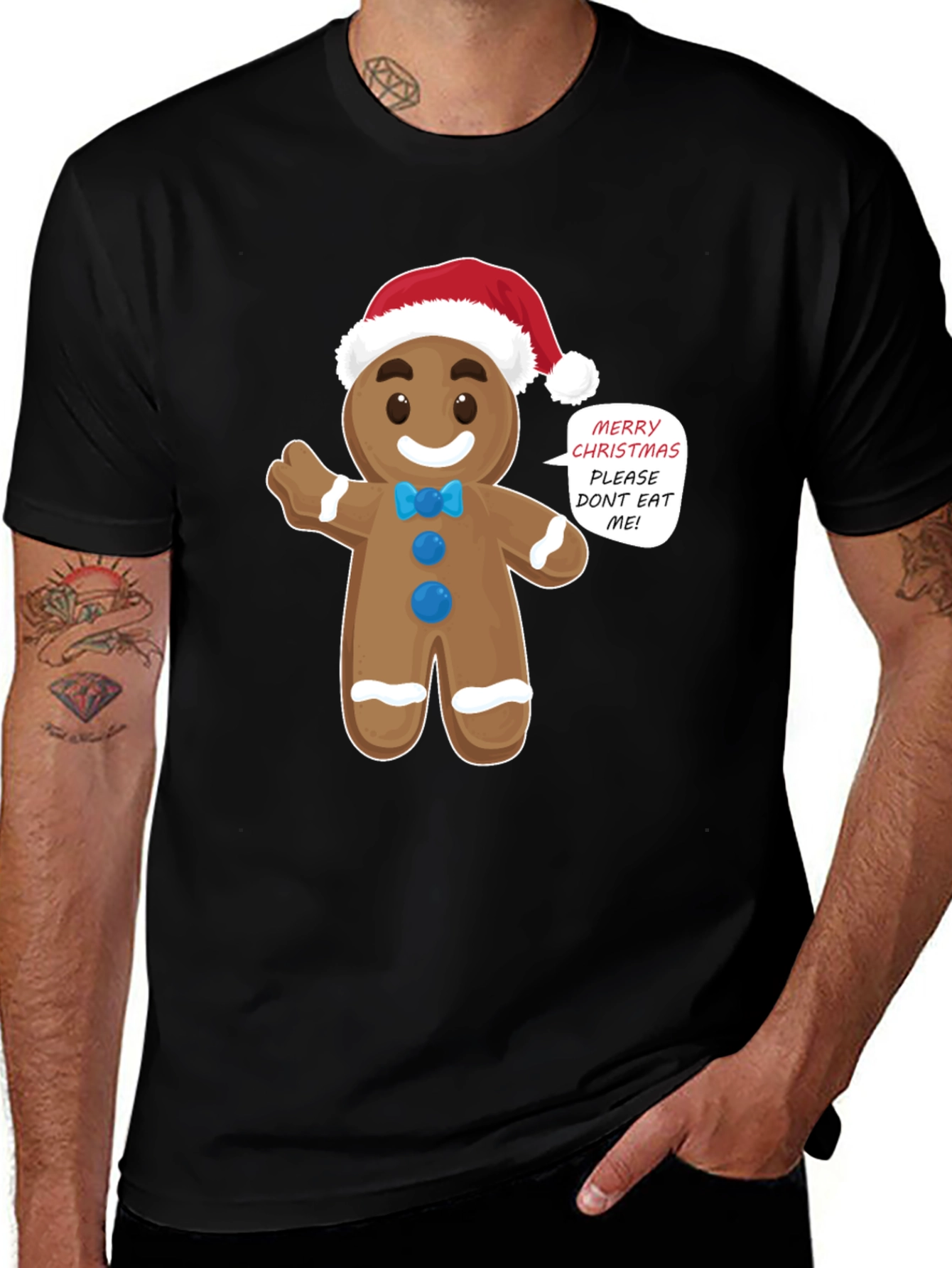 Variant 20 of Festive Gingerbread Man Christmas T-Shirt