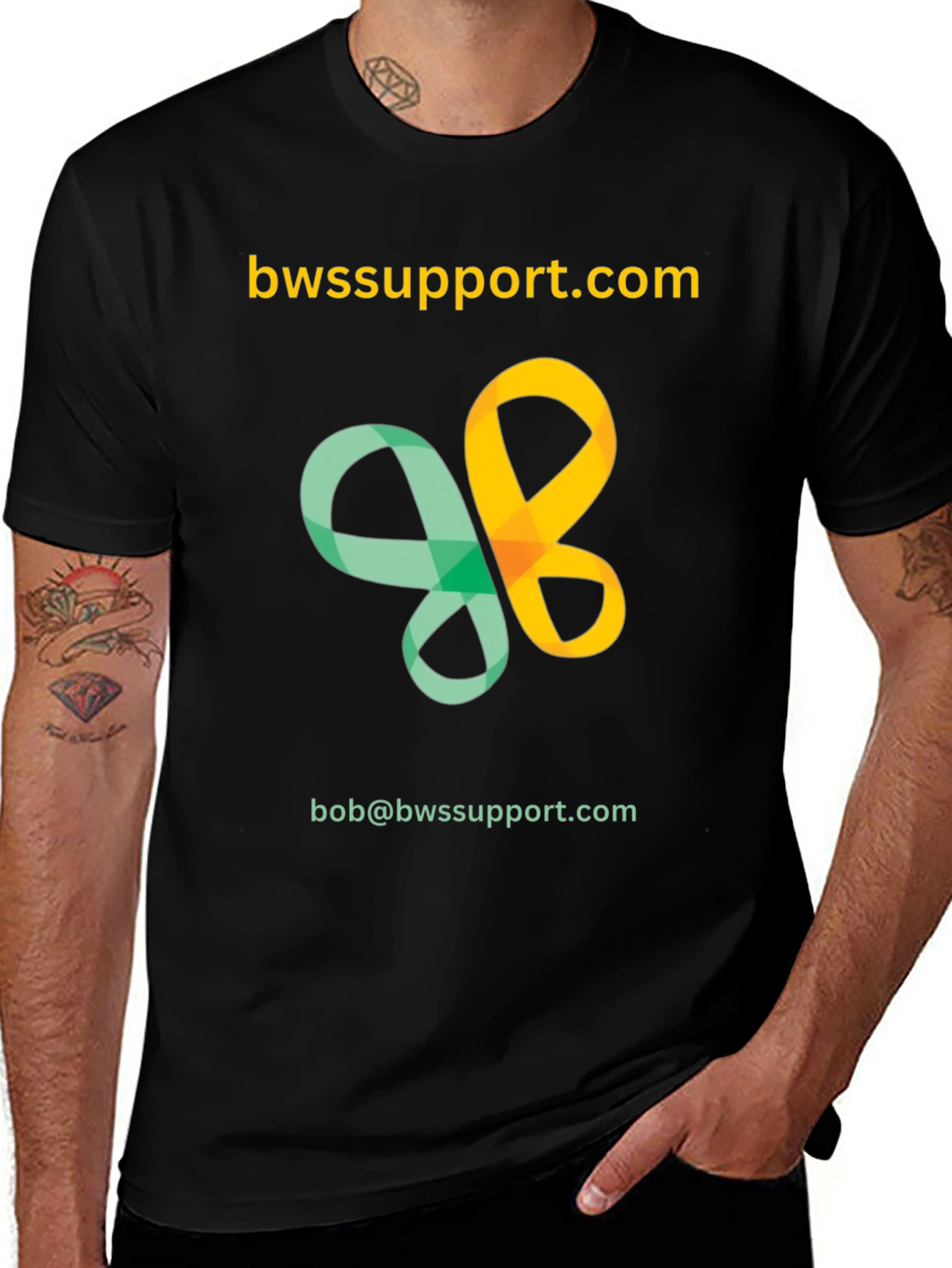 Variant 30 of bwssupport.com Graphic T-Shirt - Modern Design