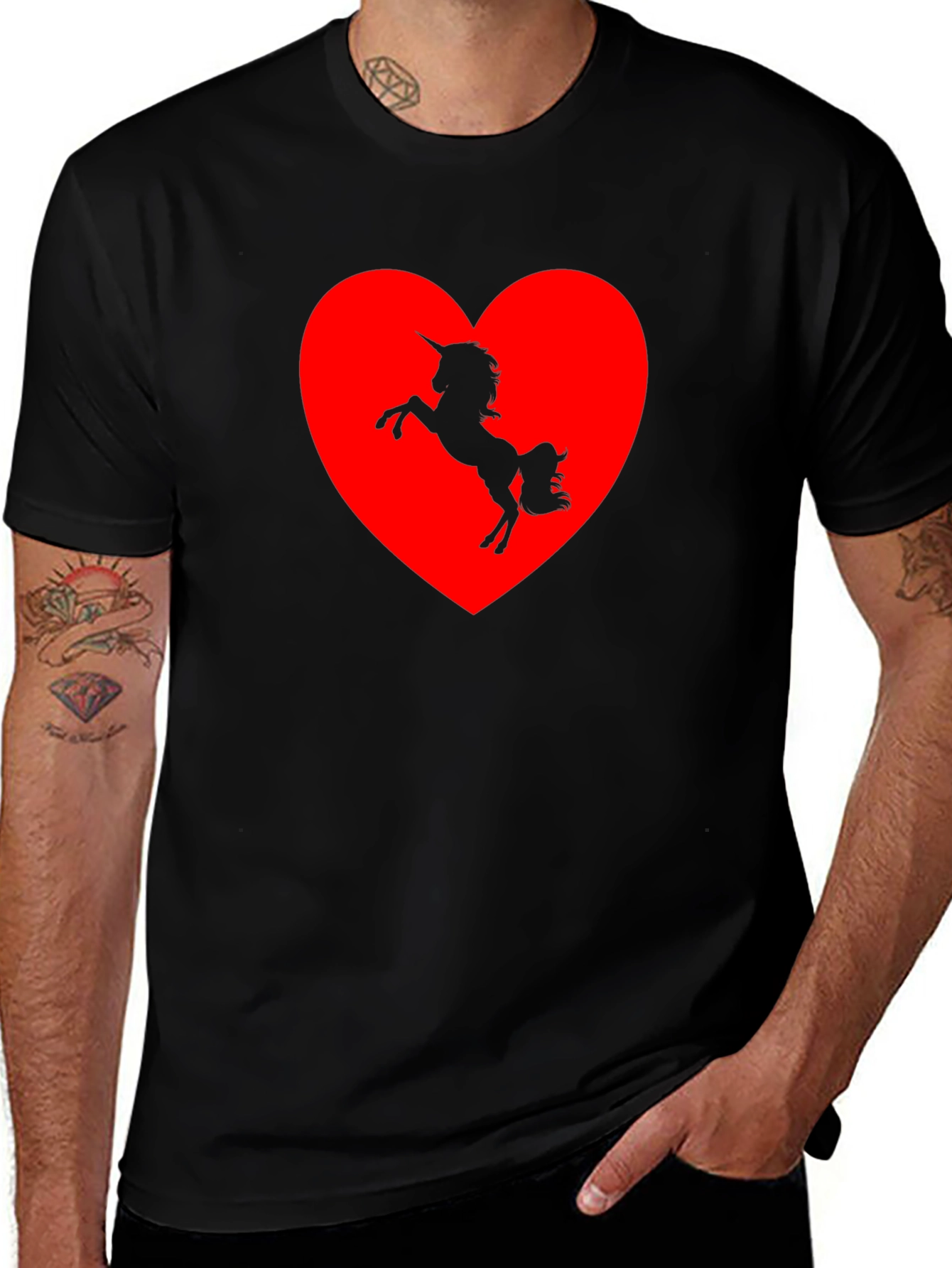 Variant 29 of Unicorn Heart Graphic T-Shirt