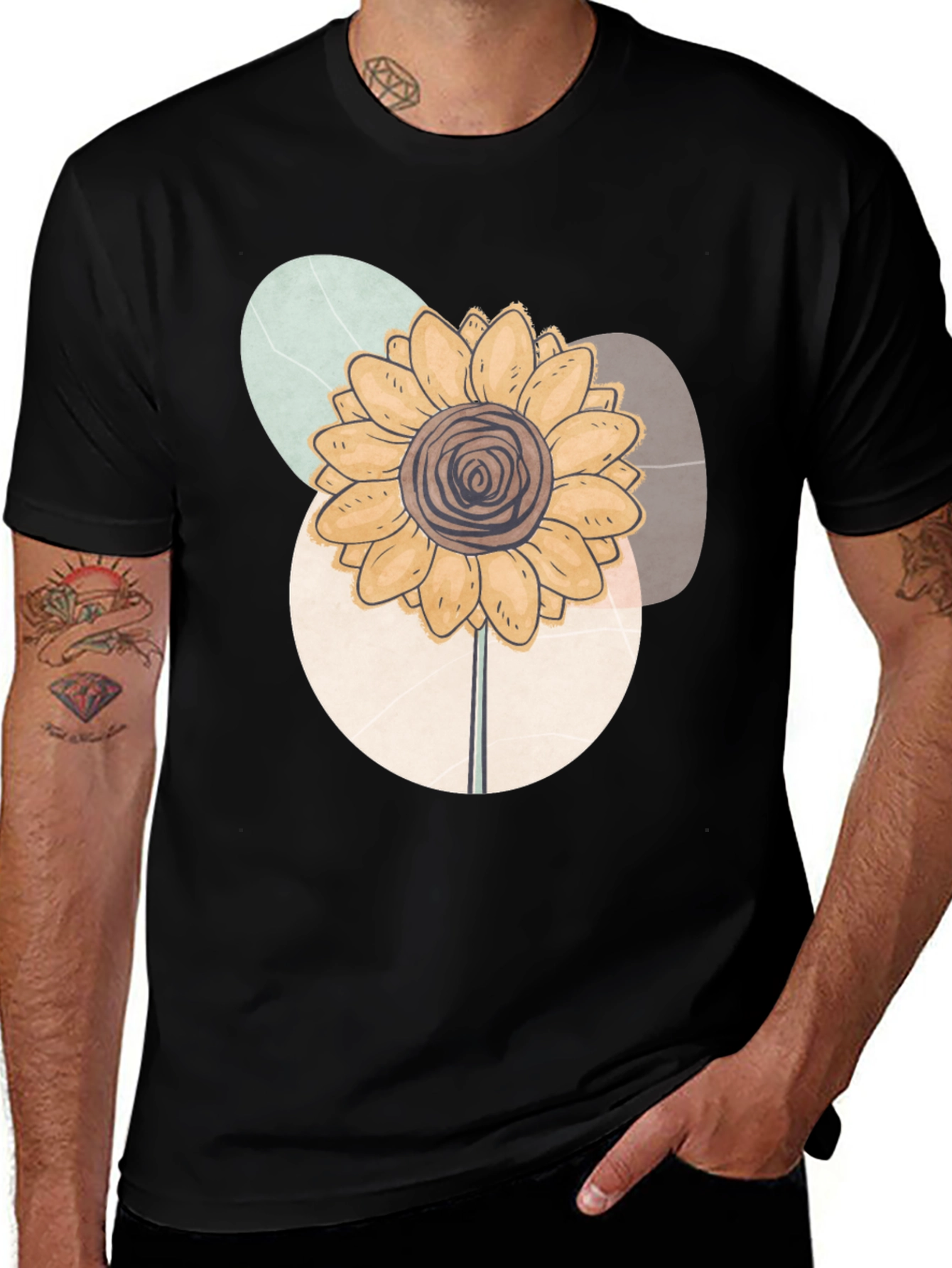 Variant 7 of Abstract Sunflower Graphic Tee