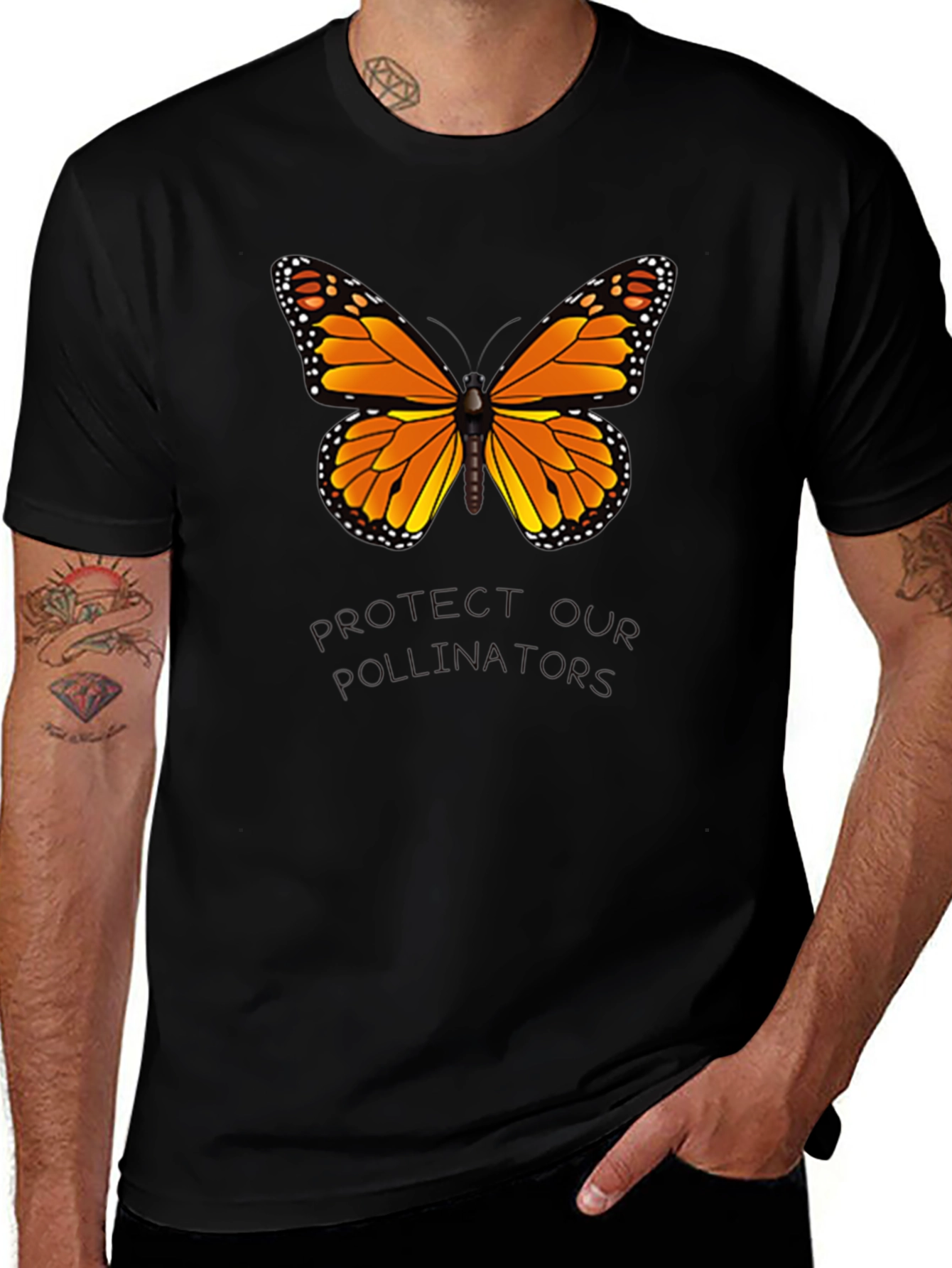 Variant 4 of Butterfly Graphic Black T-Shirt